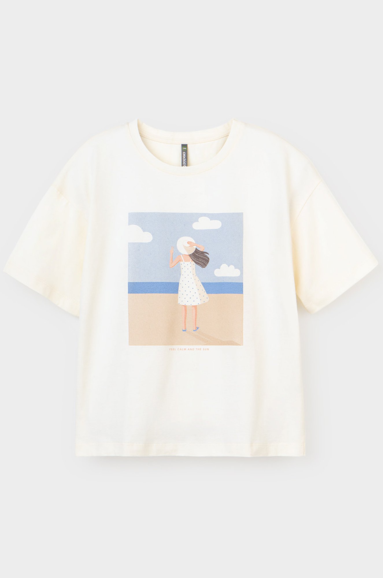 Футболка оверсайз из супрема для девочки Crockid