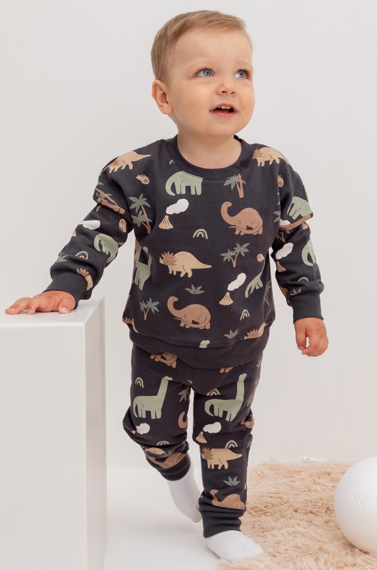 Джемпер для мальчика из футера с начесом Crockid