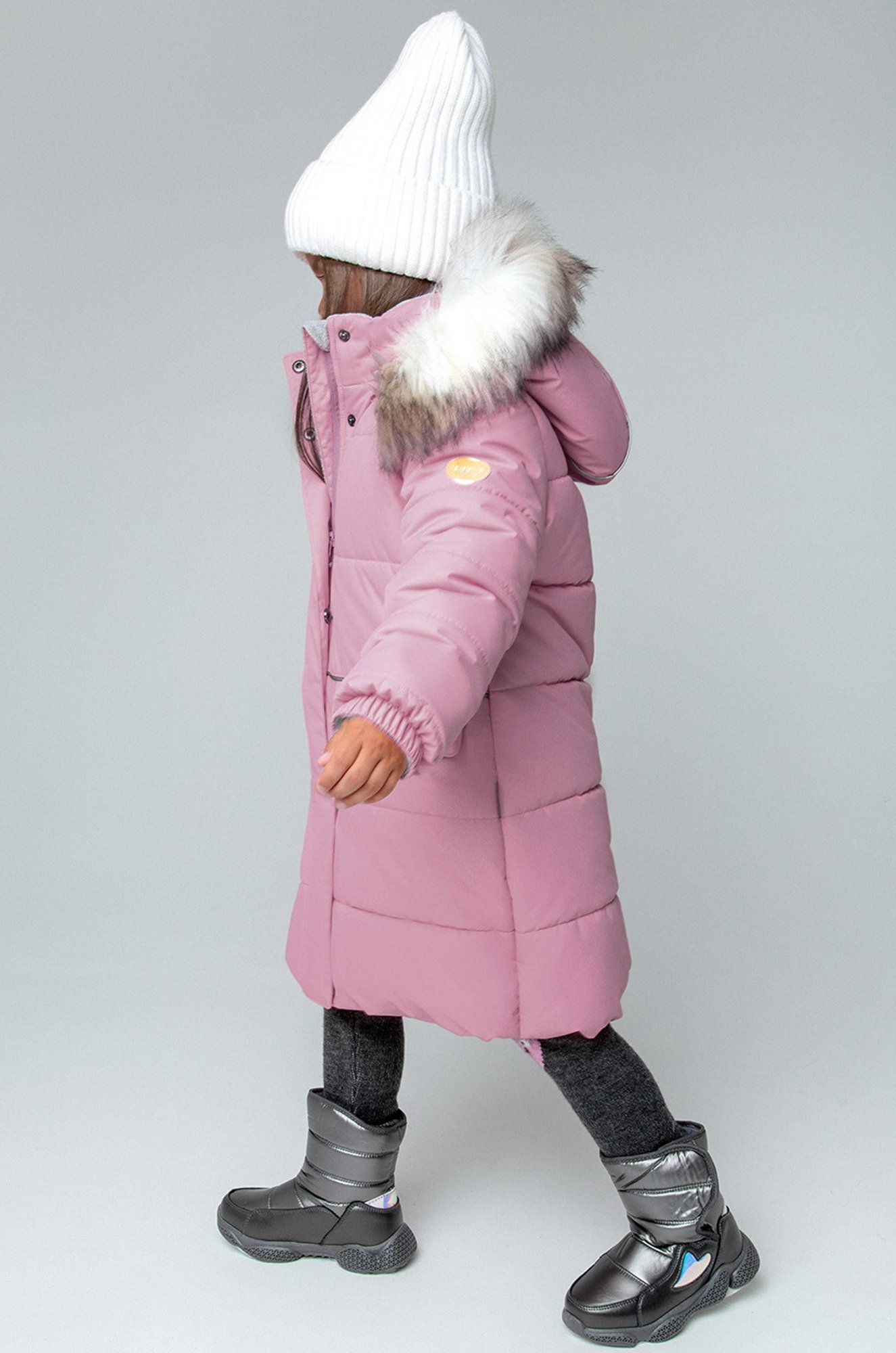 Зимнее пальто для девочки с утеплителем Crockid