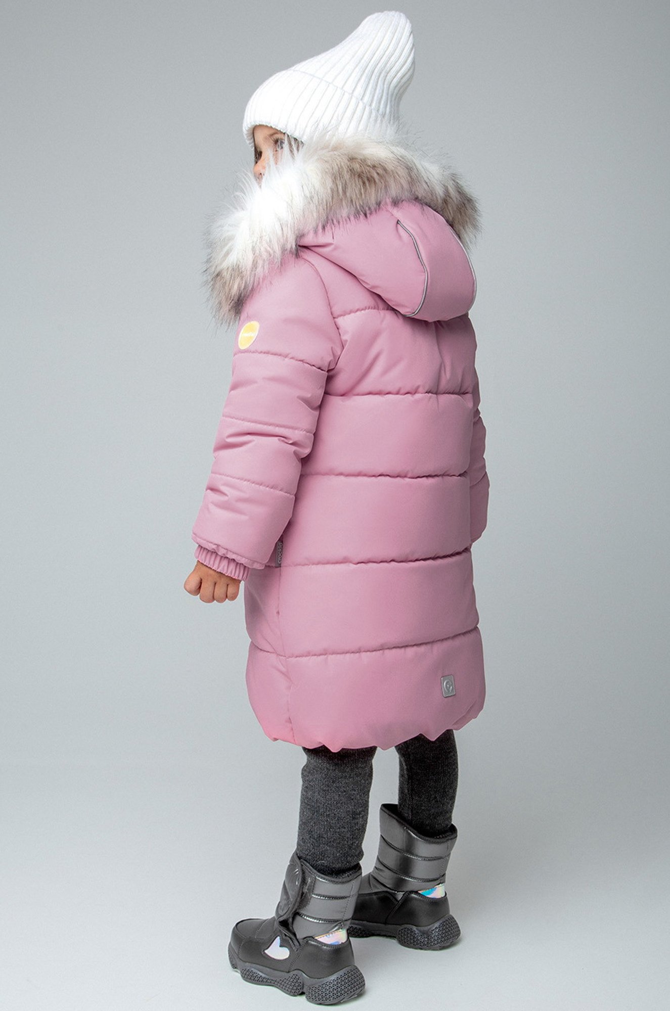 Зимнее пальто для девочки с утеплителем Crockid