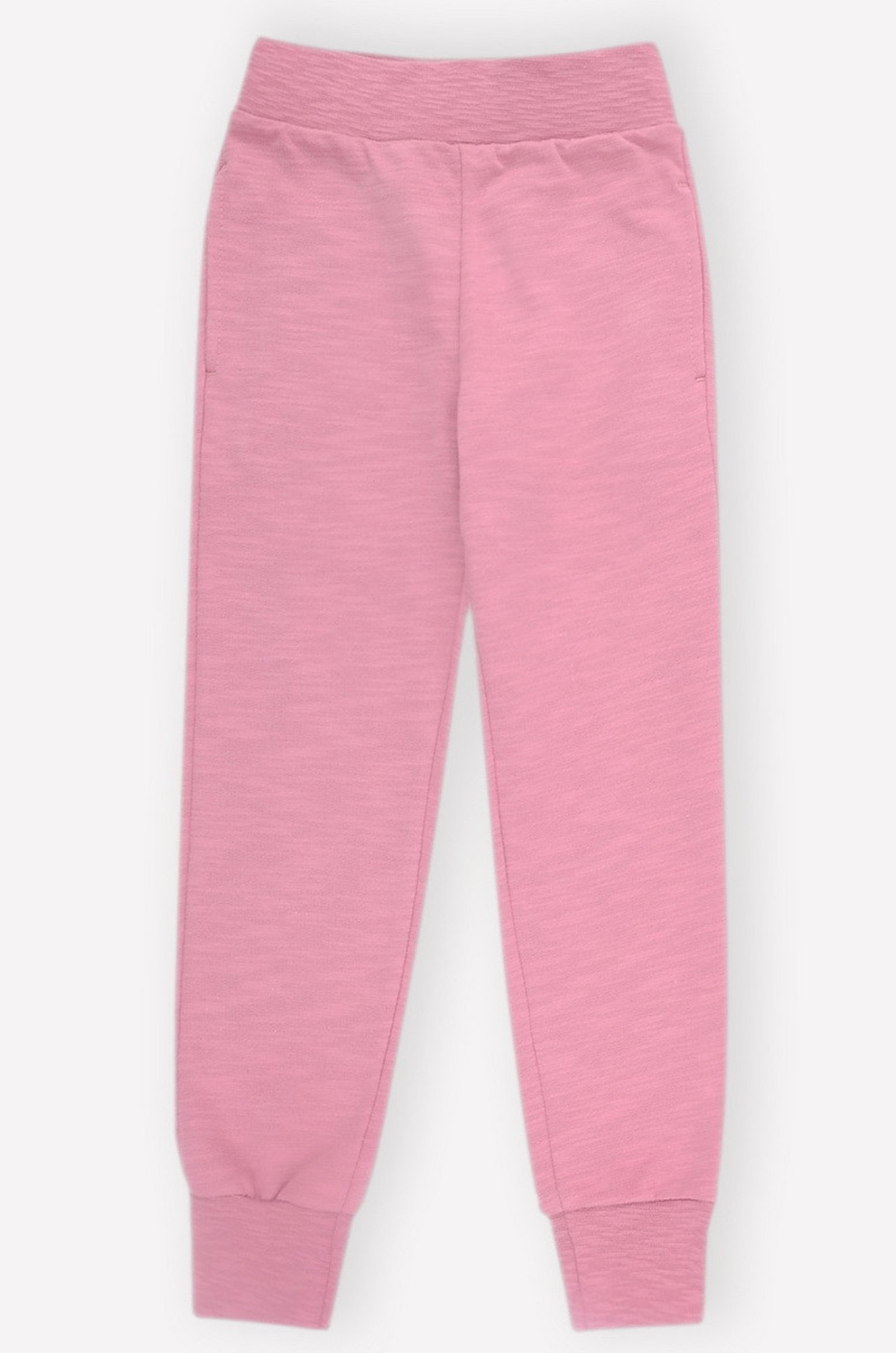 Теплые брюки для девочки из футера с начесом Crockid