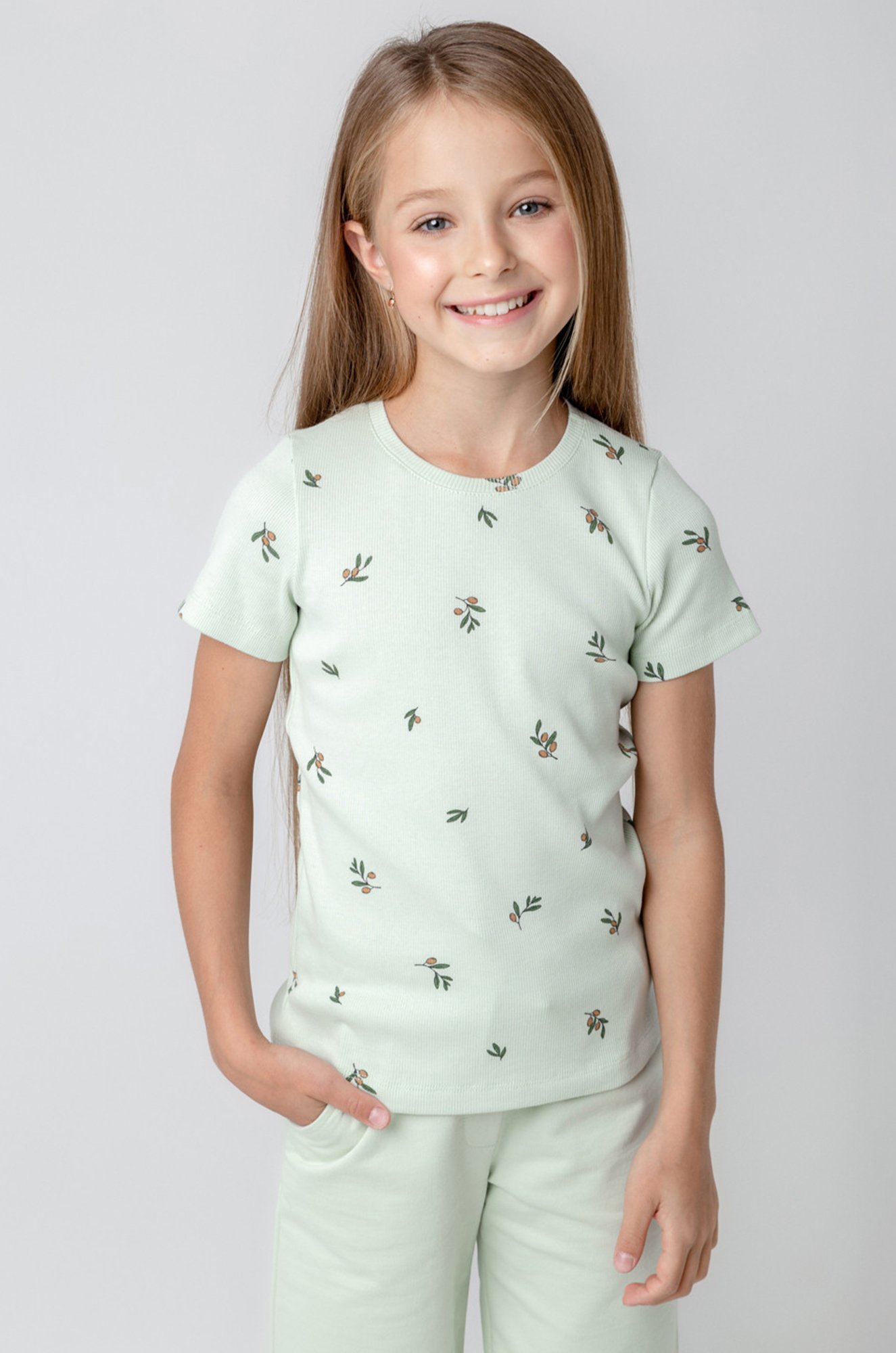 Удлиненные шорты из петельчатого футера для девочки Crockid