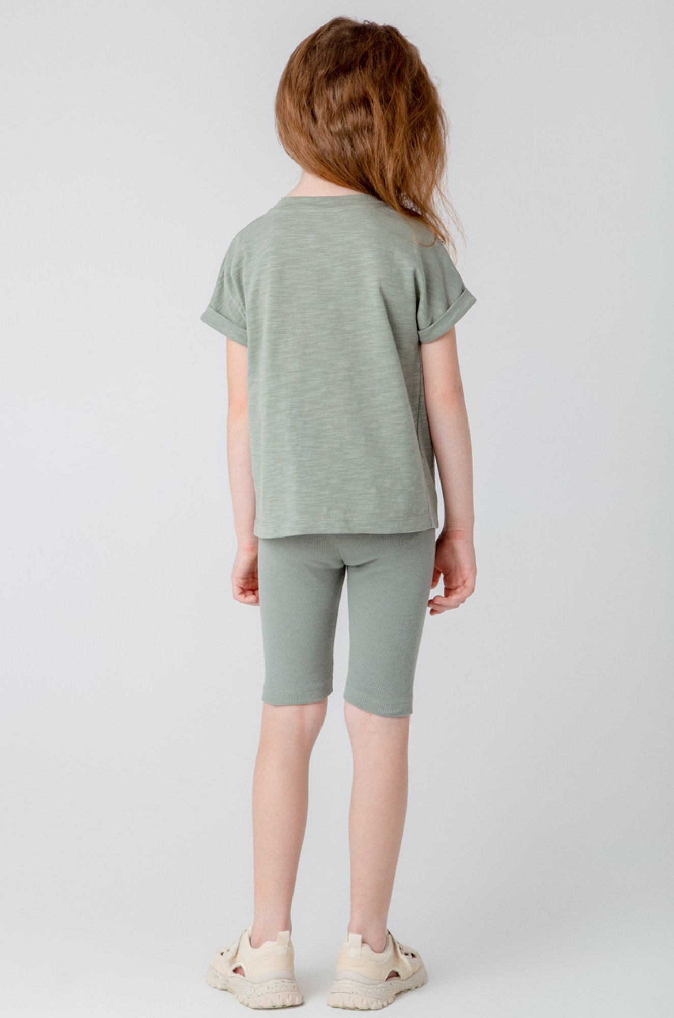 Велосипедки в рубчик из кашкорсе для девочки Crockid