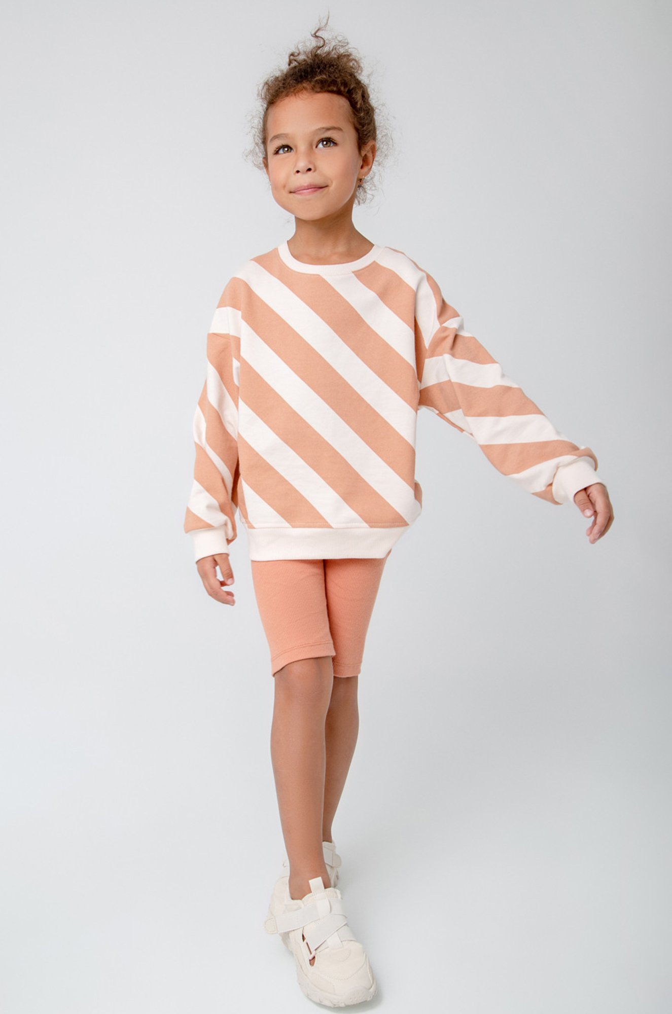 Велосипедки в рубчик из кашкорсе для девочки Crockid