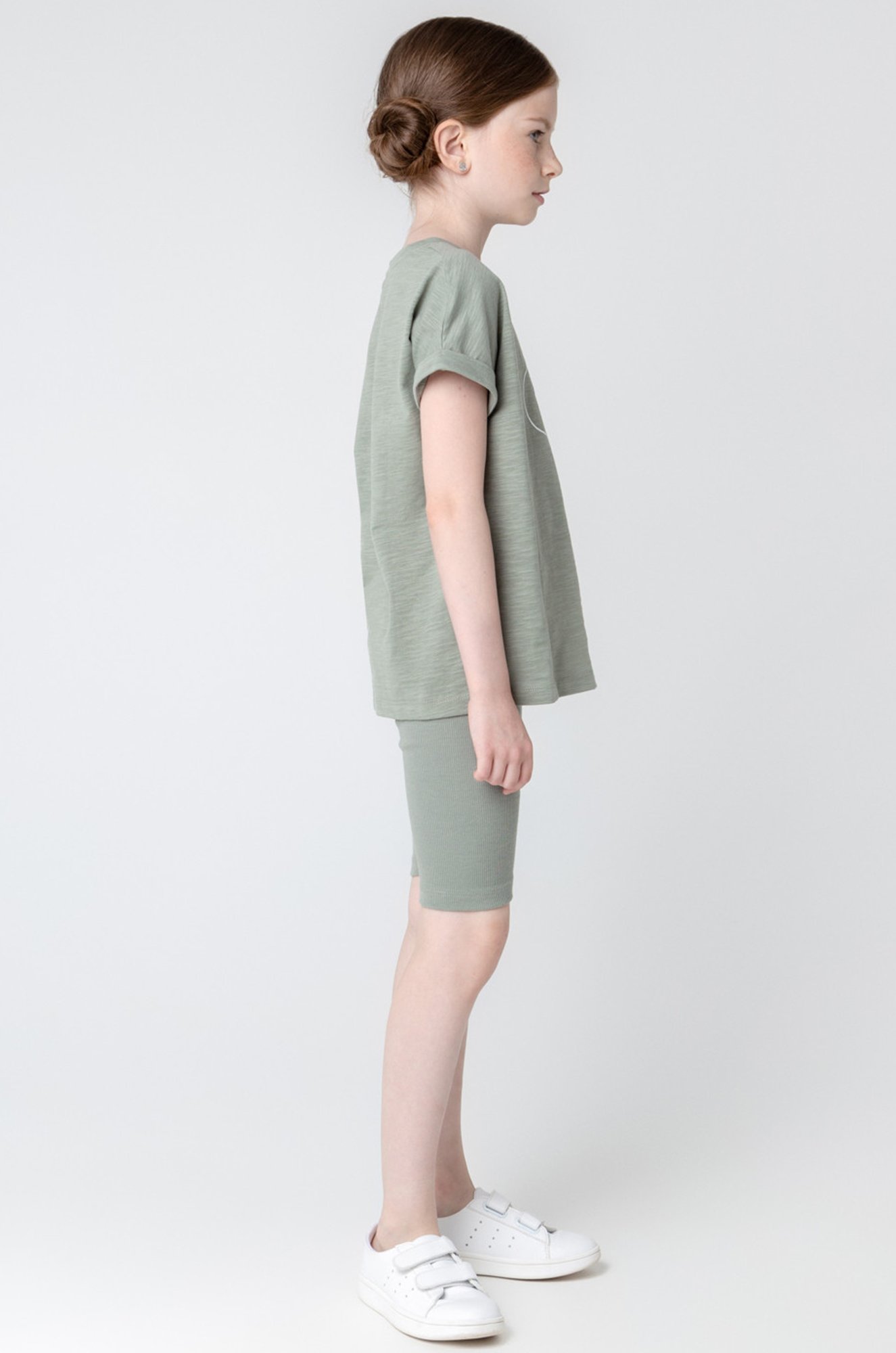 Велосипедки в рубчик из кашкорсе для девочки Crockid