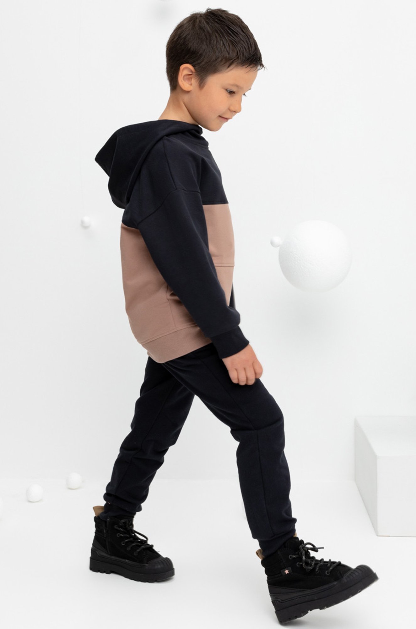 Брюки для мальчика из футера с начесом Crockid