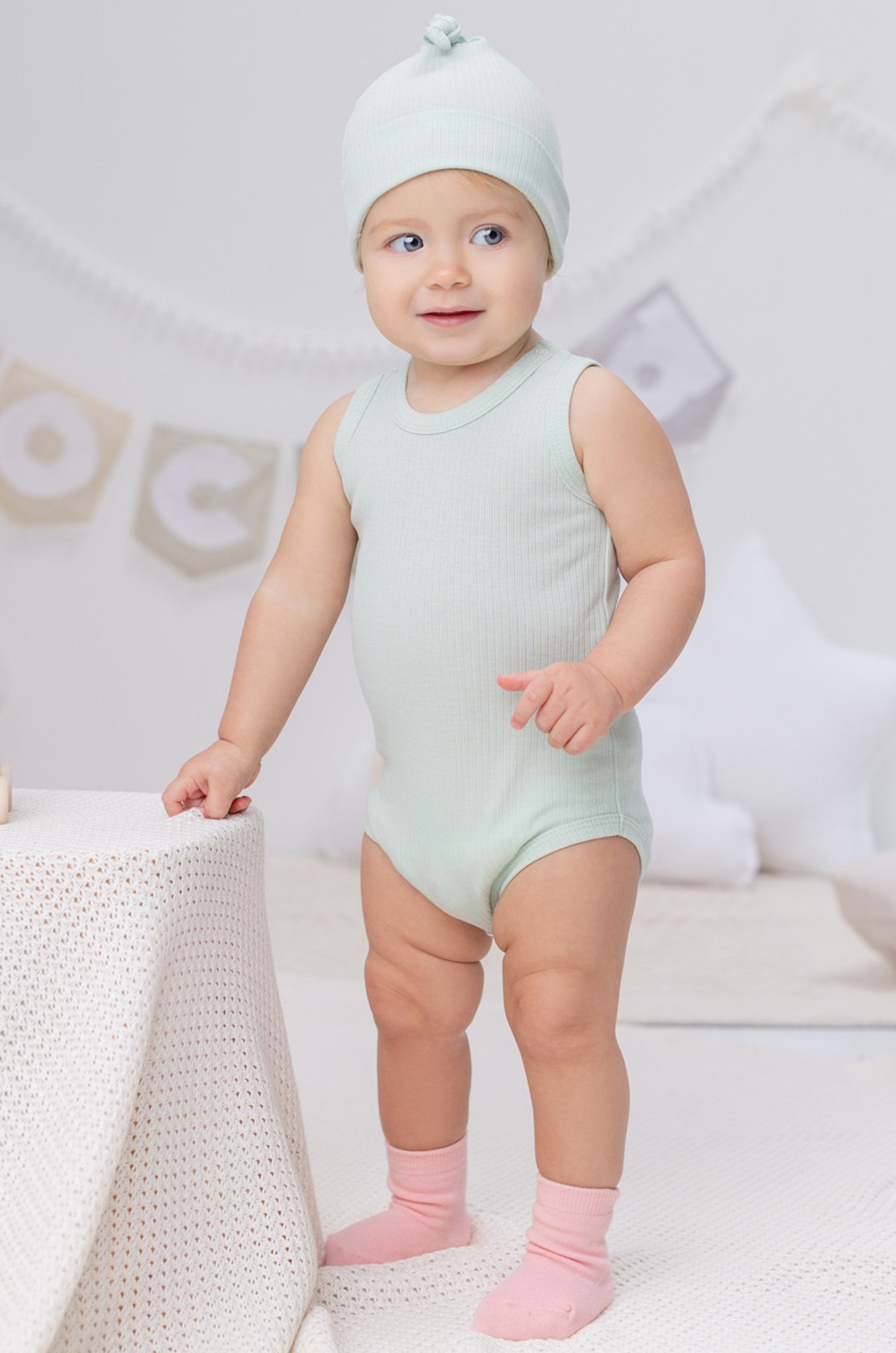 Боди в рубчик из натурального хлопка для девочки 2 шт. Crockid