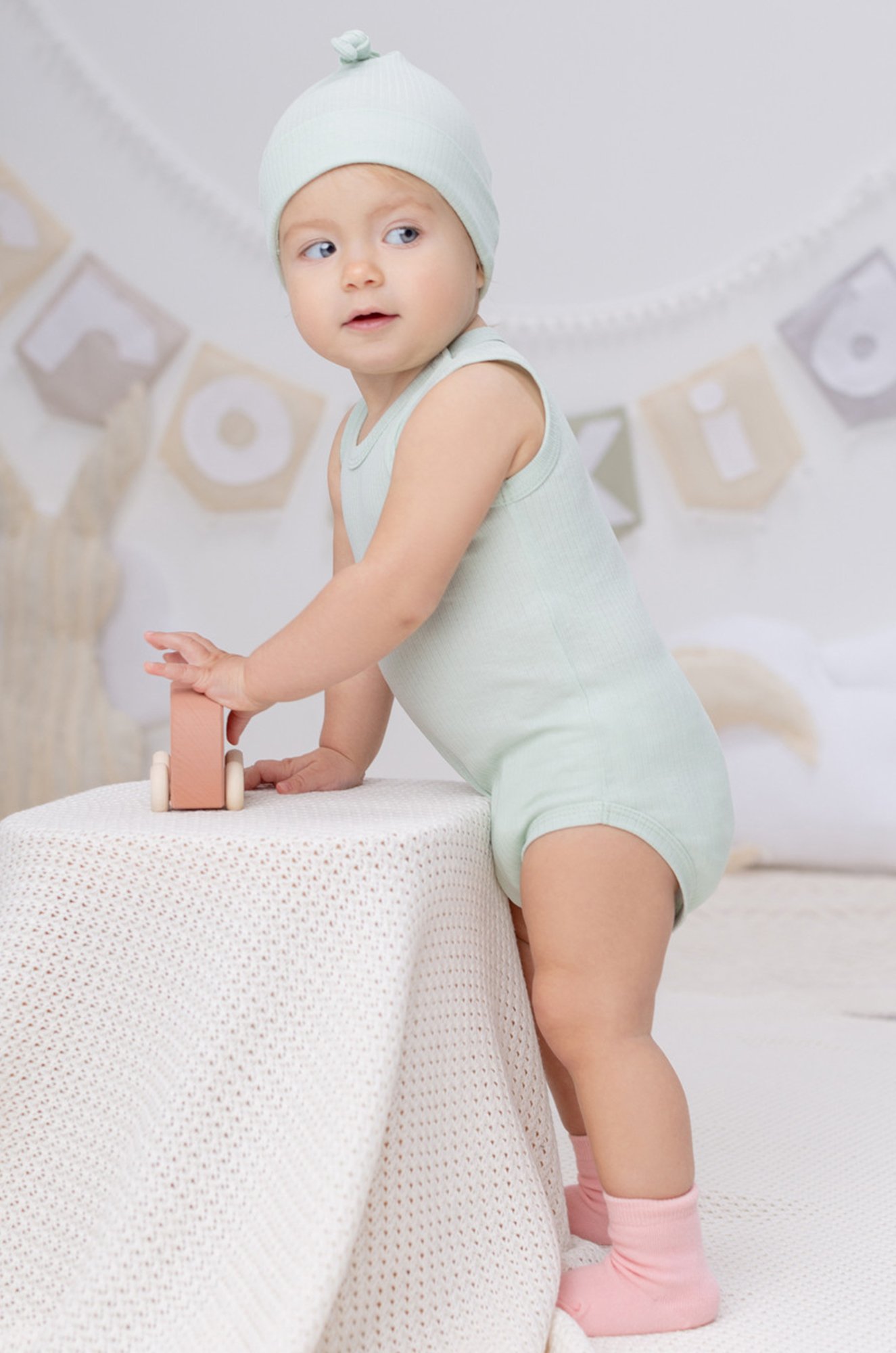 Боди в рубчик из натурального хлопка для девочки 2 шт. Crockid