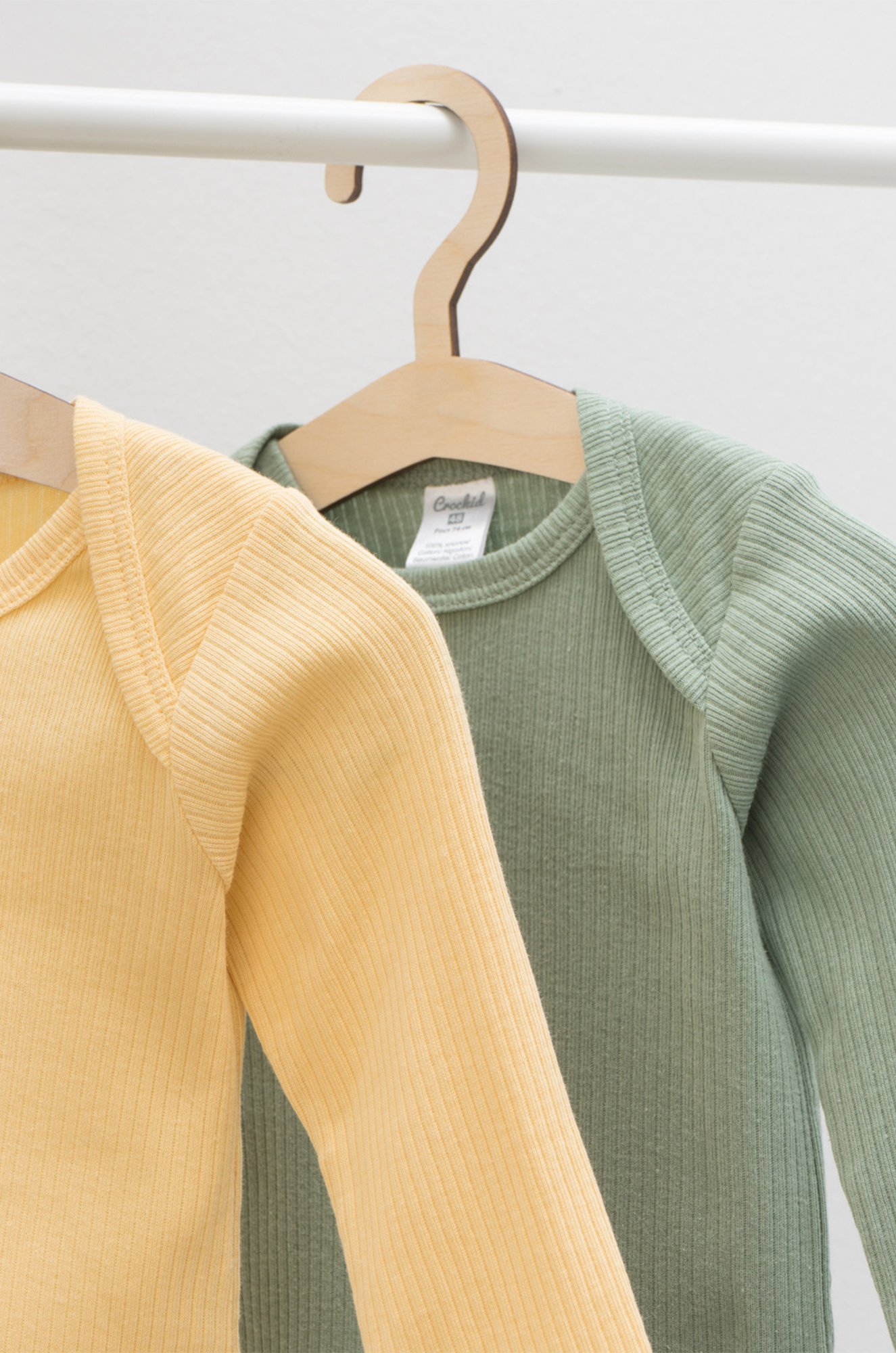 Детское боди в рубчик из натурального хлопка 2 шт. Crockid