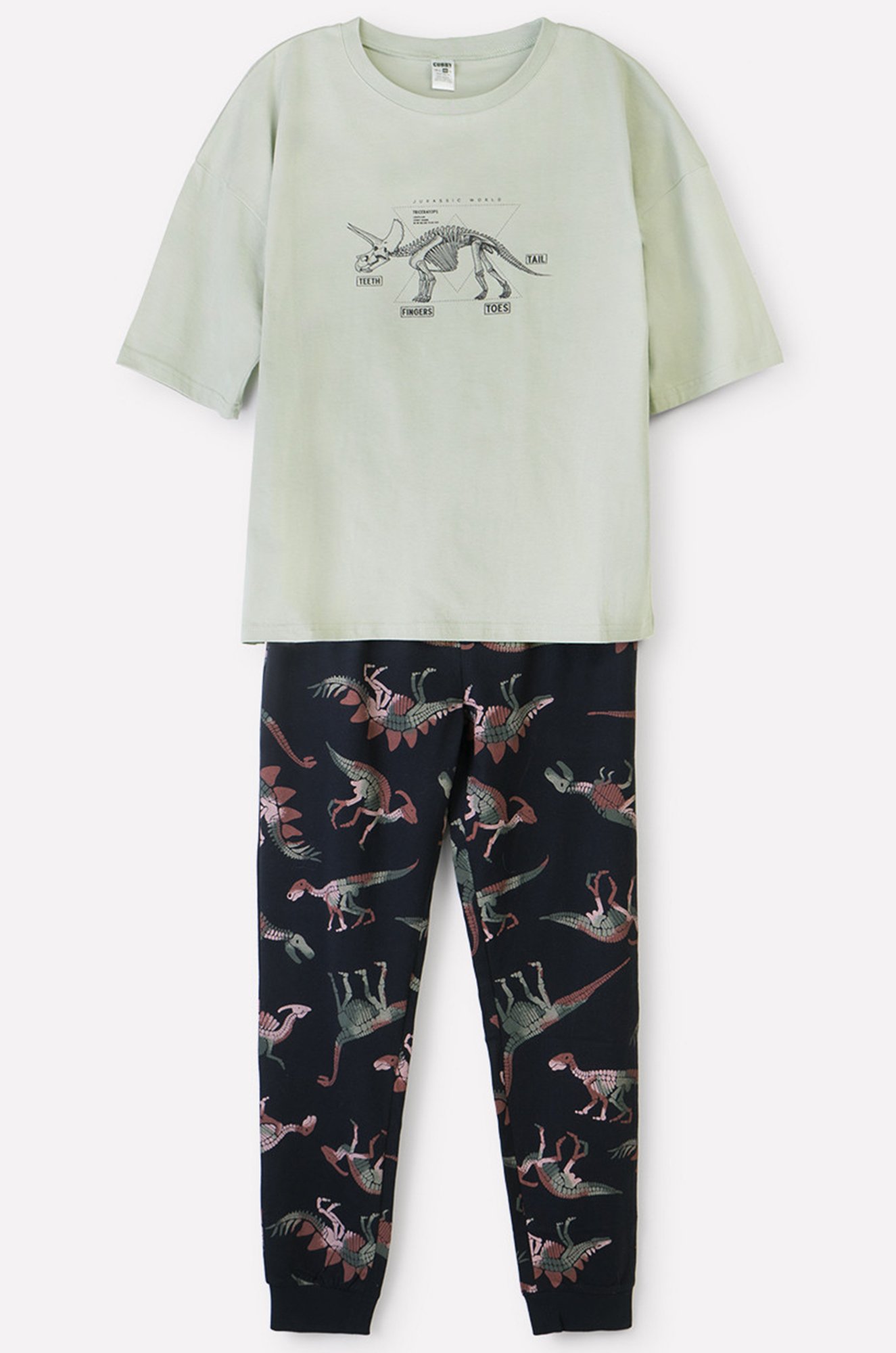 Трикотажная пижама из натурального хлопка для мальчика Cubby