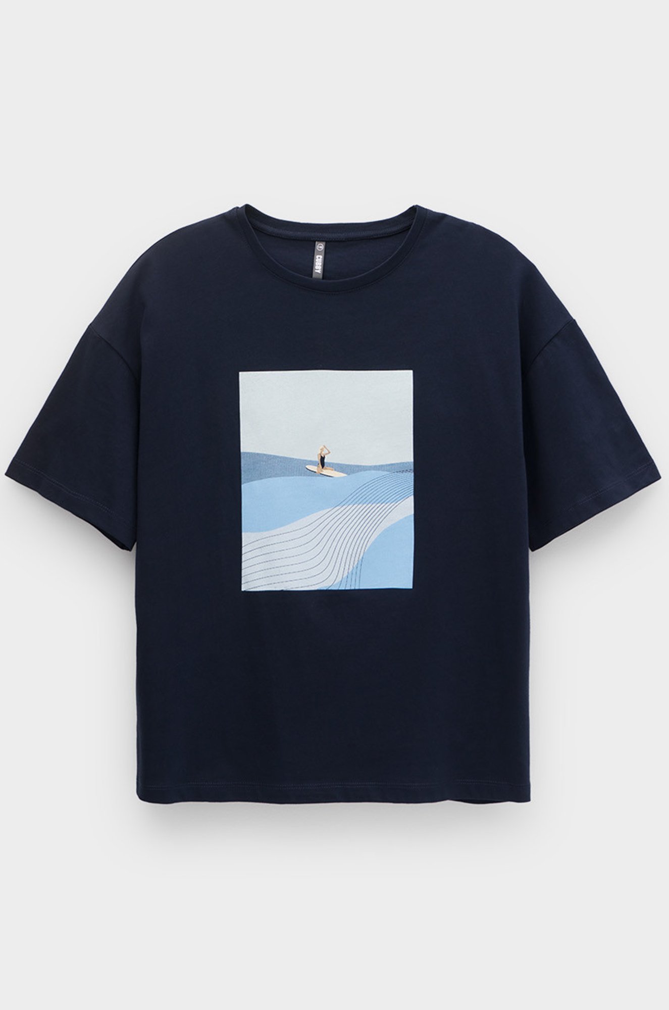 Хлопковая футболка оверсайз для девочки Cubby