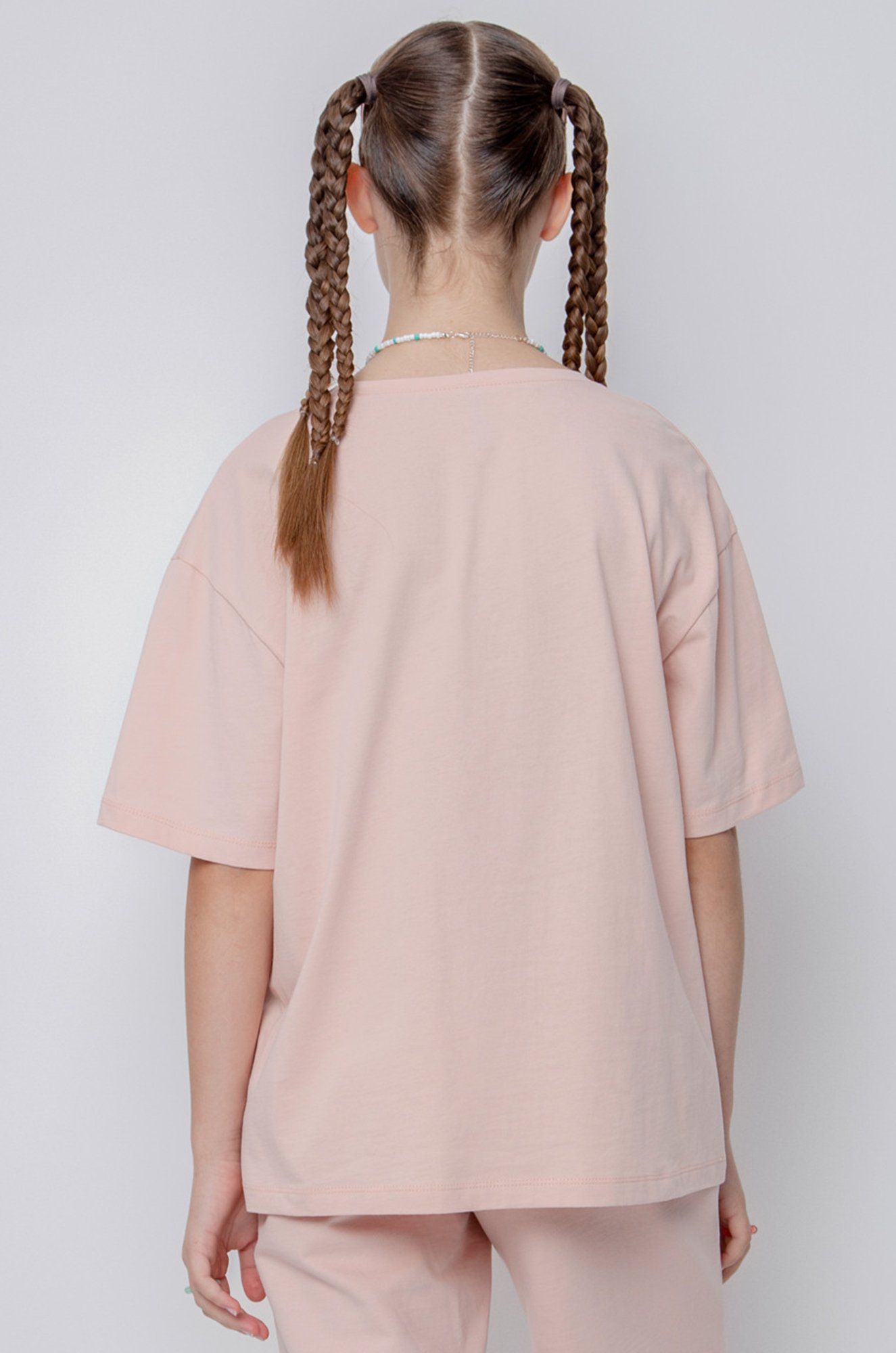 Хлопковая футболка оверсайз для девочки Cubby