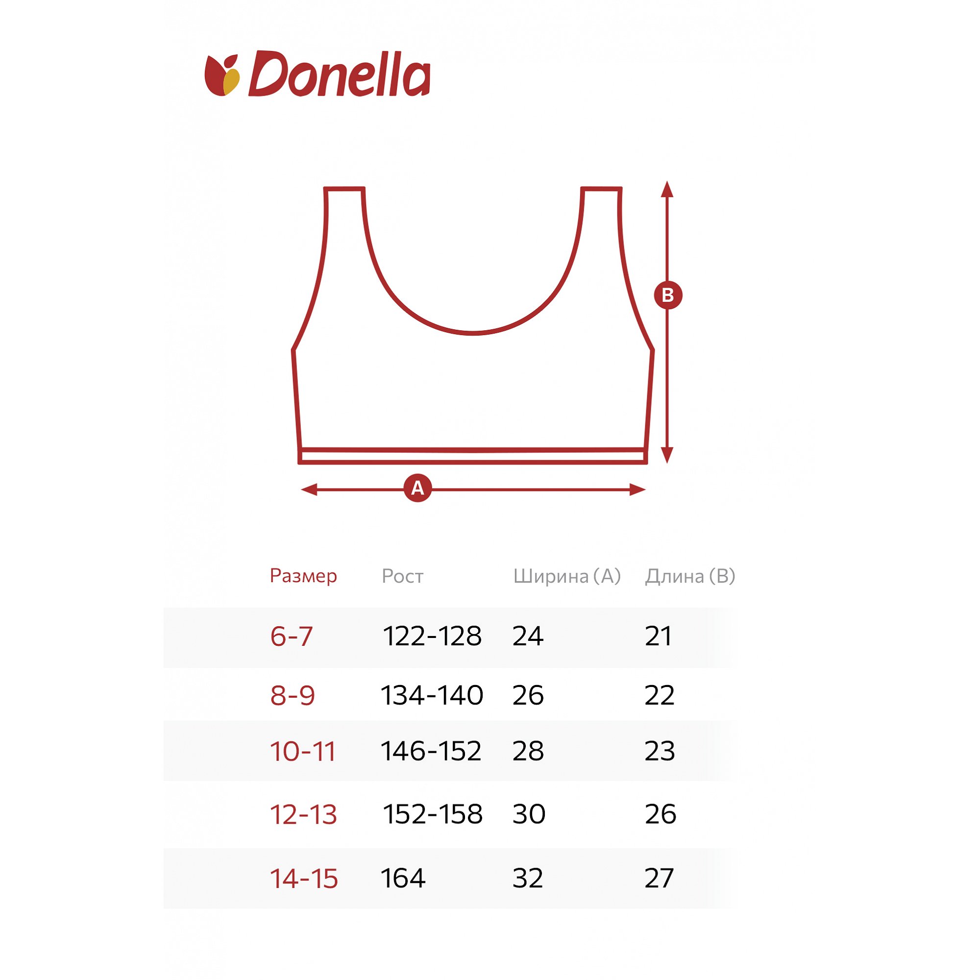 Майка-топ для девочки Donella