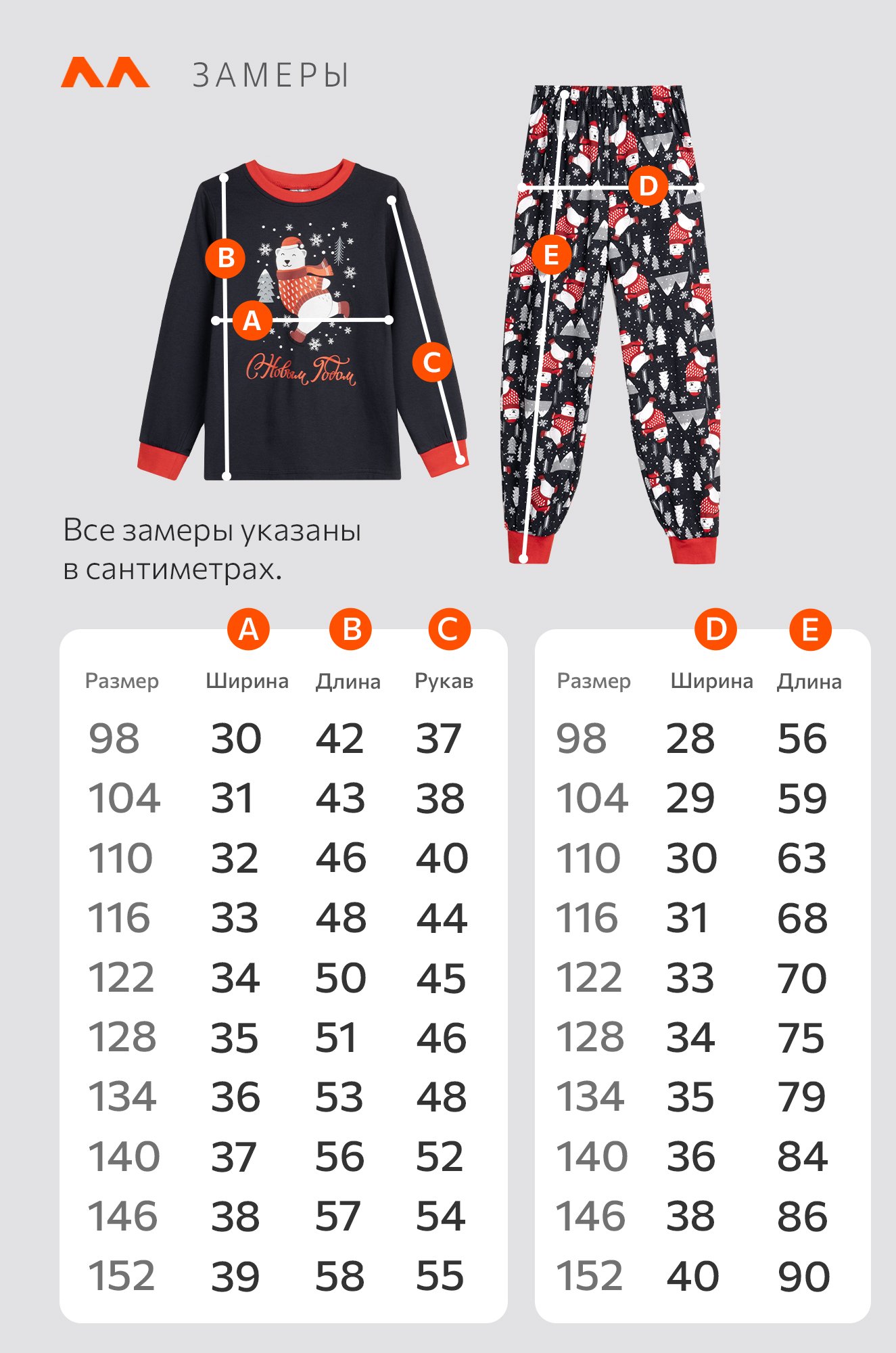 Детская новогодняя пижама Happyfox