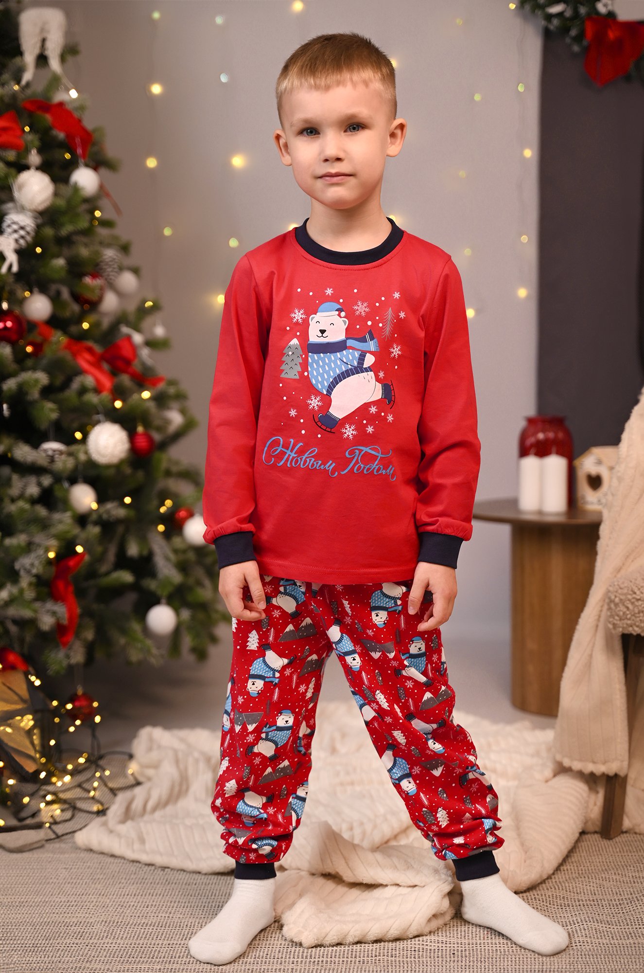 Детская новогодняя пижама Happyfox