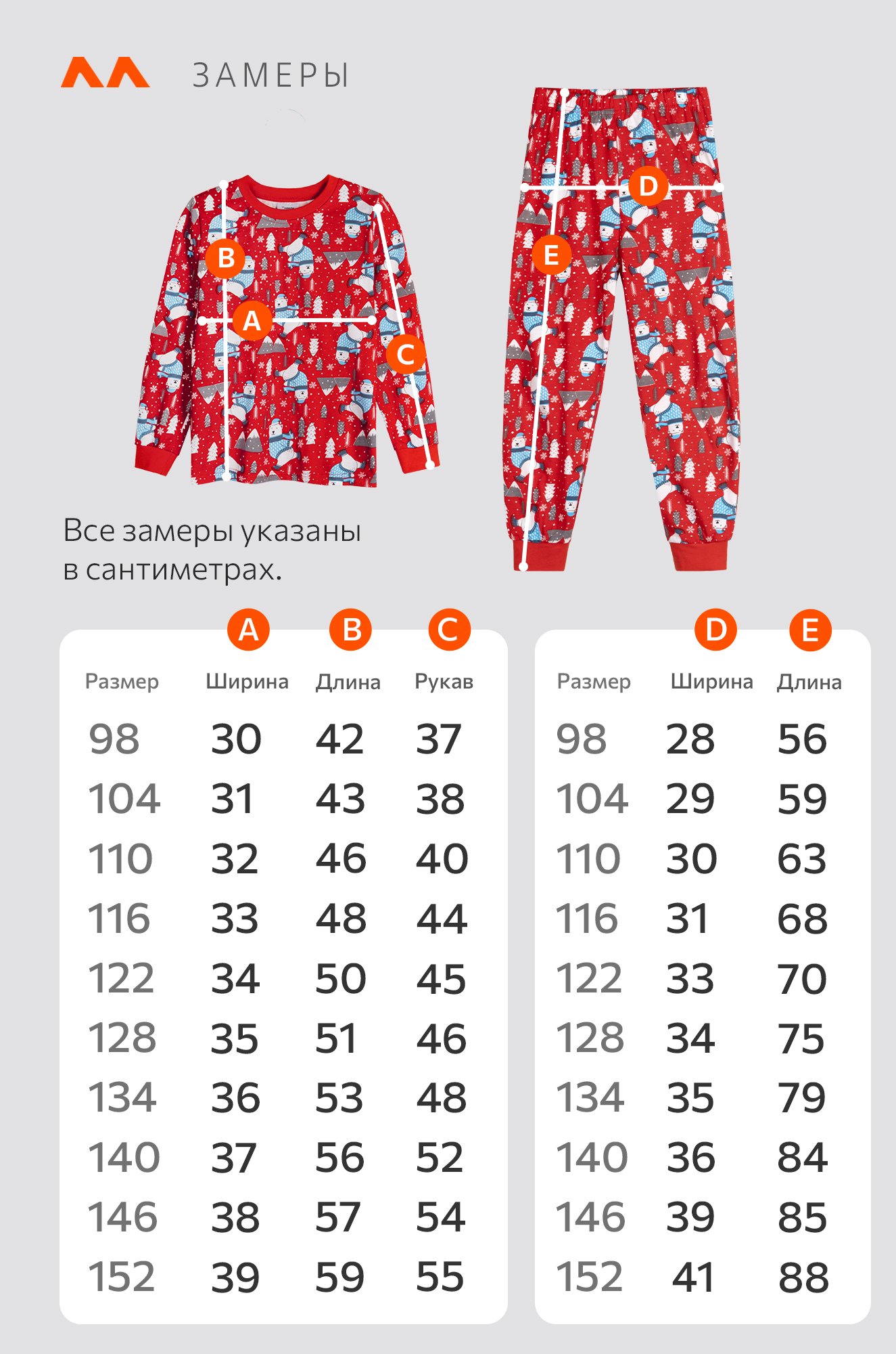 Детская новогодняя пижама Happyfox