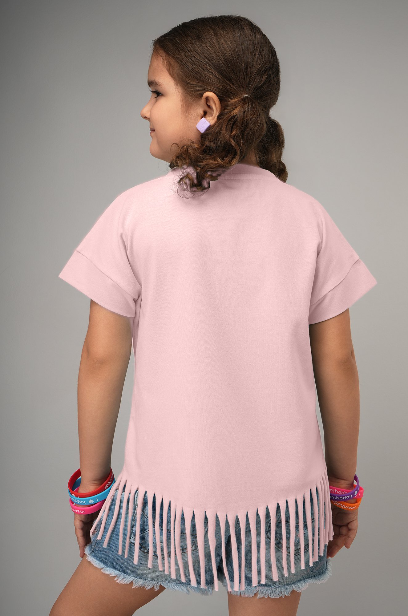 Футболка с бахромой для девочки Happyfox