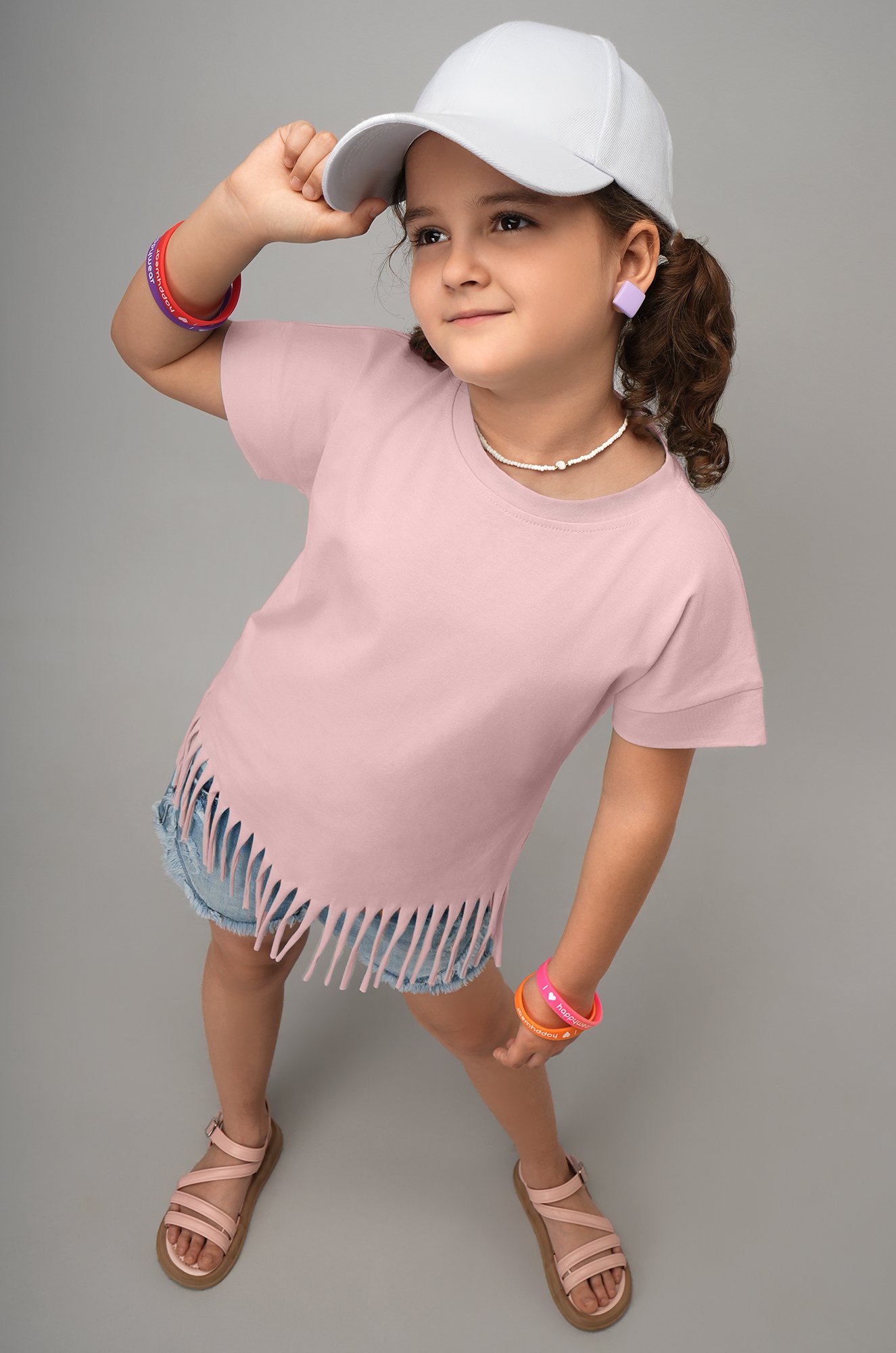 Футболка с бахромой для девочки Happyfox