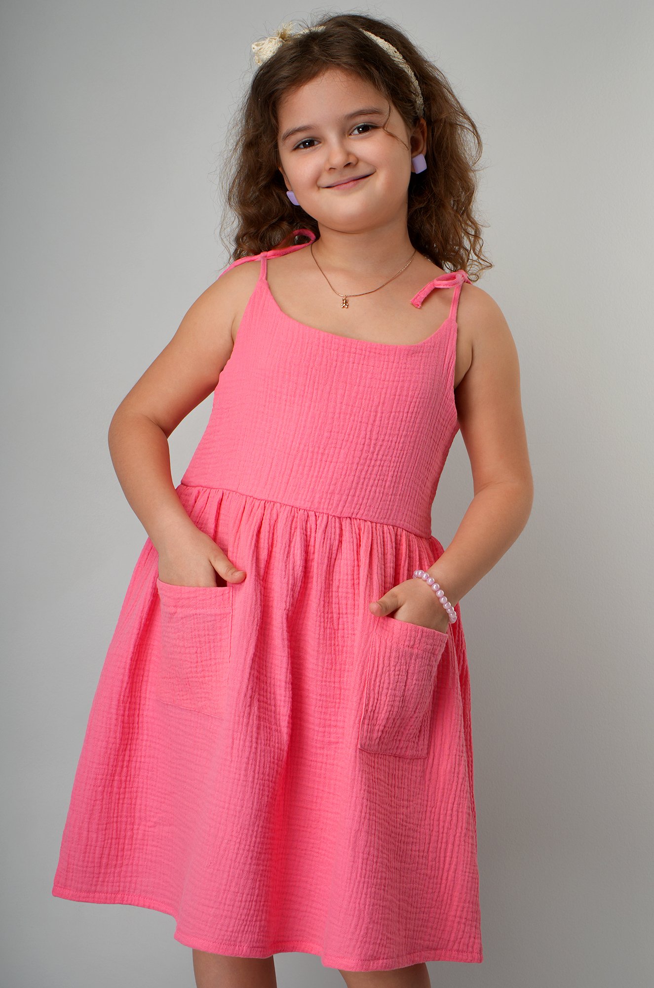 Платье для девочки из муслина Happyfox