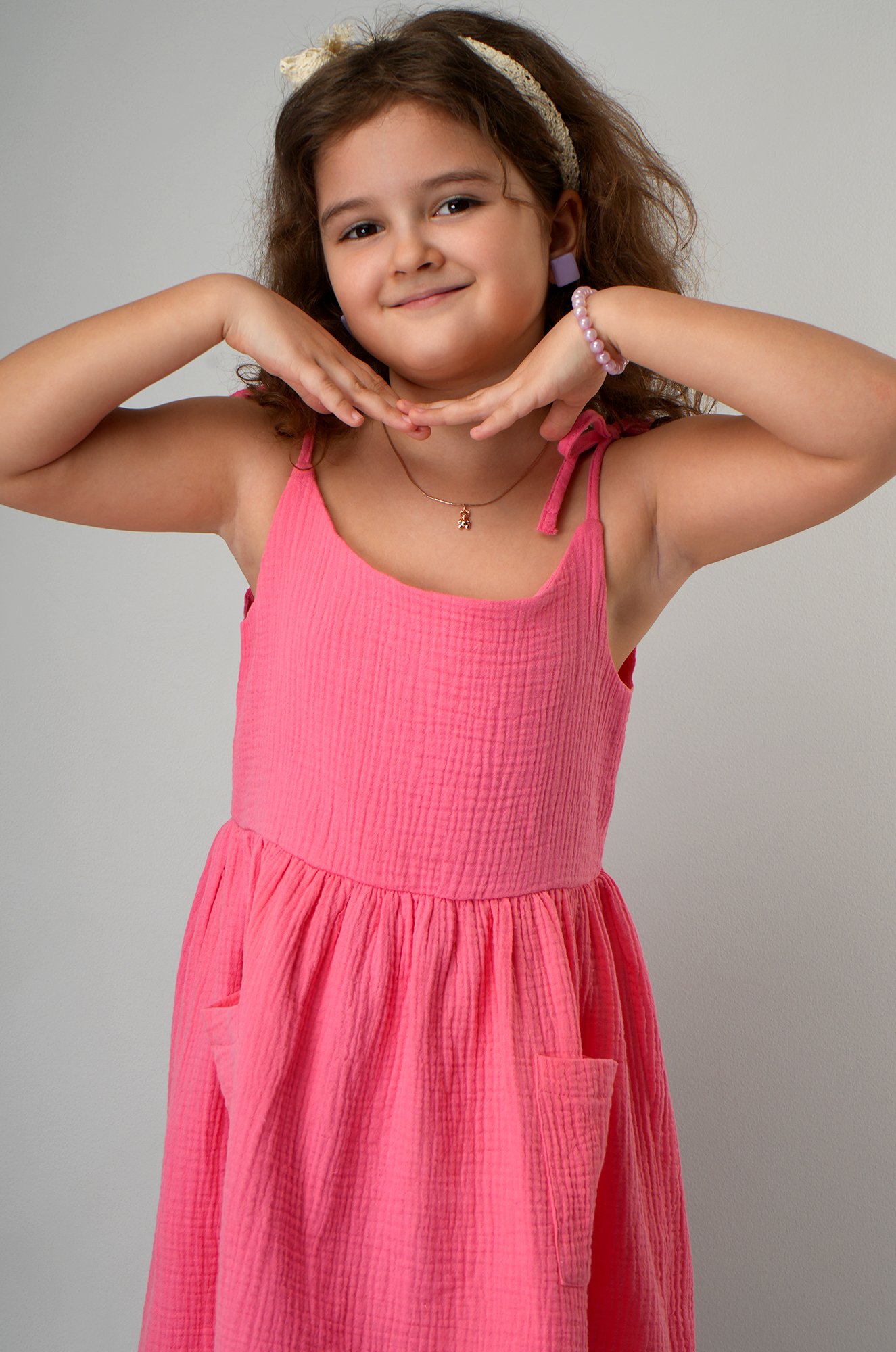 Платье для девочки из муслина Happyfox