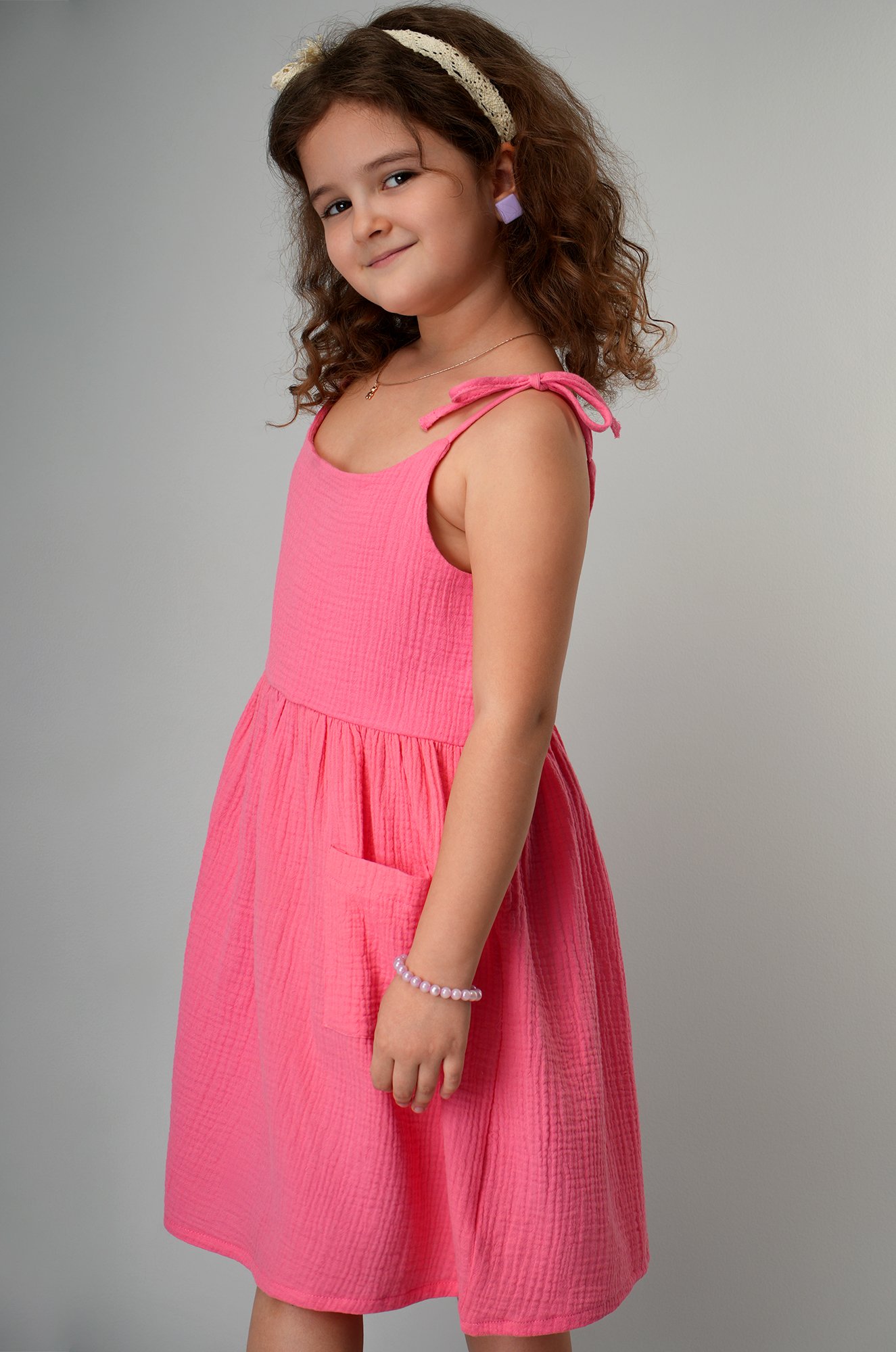 Платье для девочки из муслина Happyfox