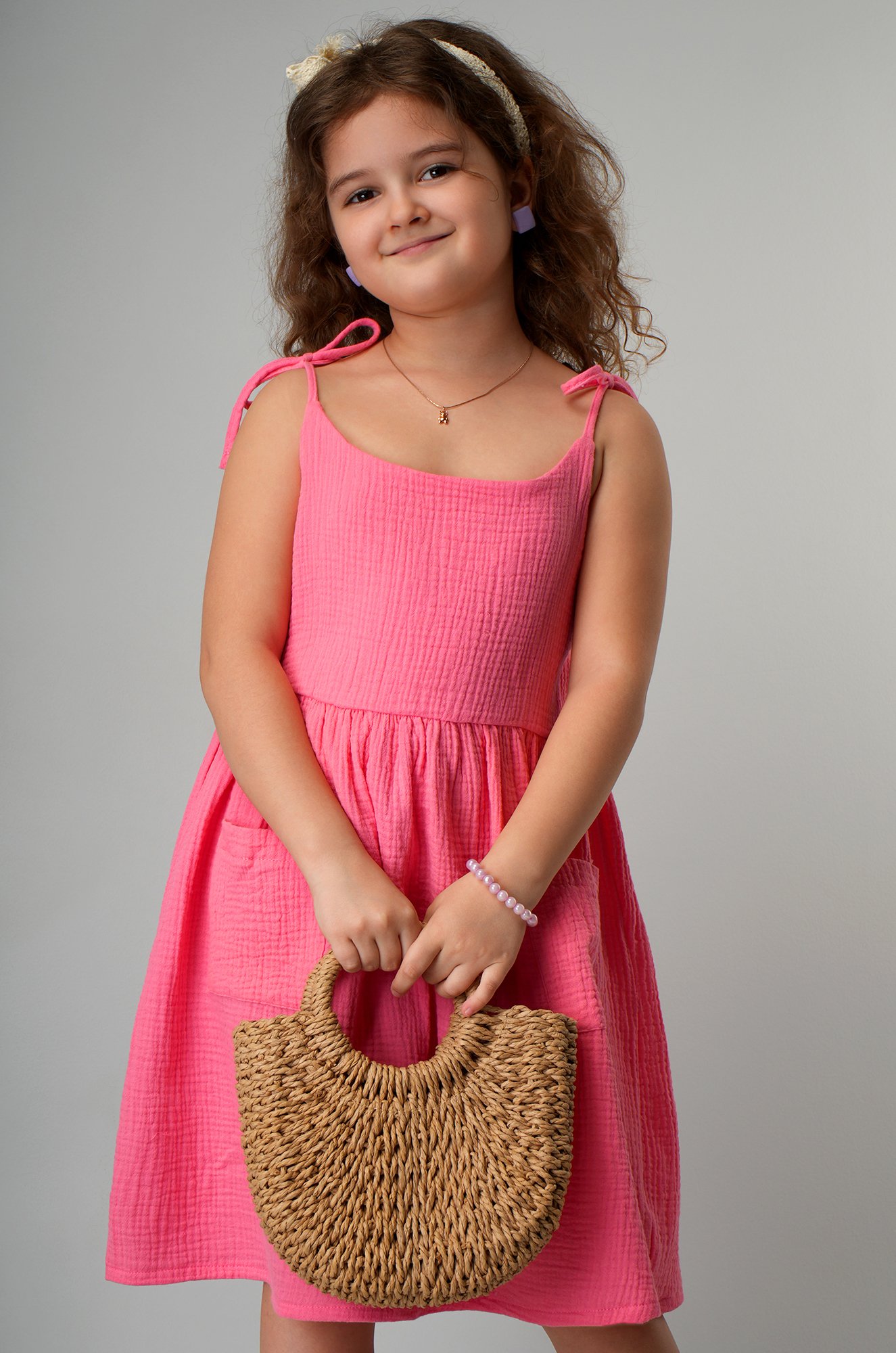 Платье для девочки из муслина Happyfox