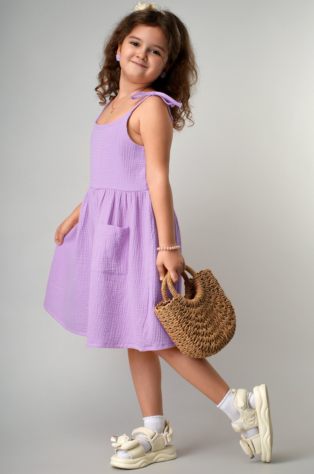 Платье для девочки из муслина Happyfox