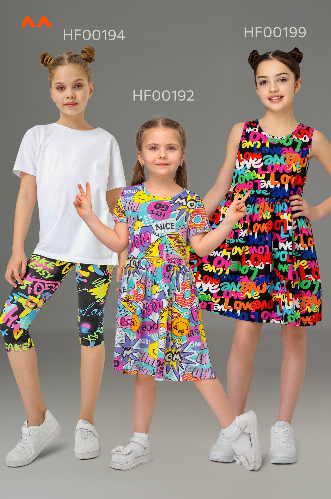 Летний костюм для девочки из бамбука Happyfox