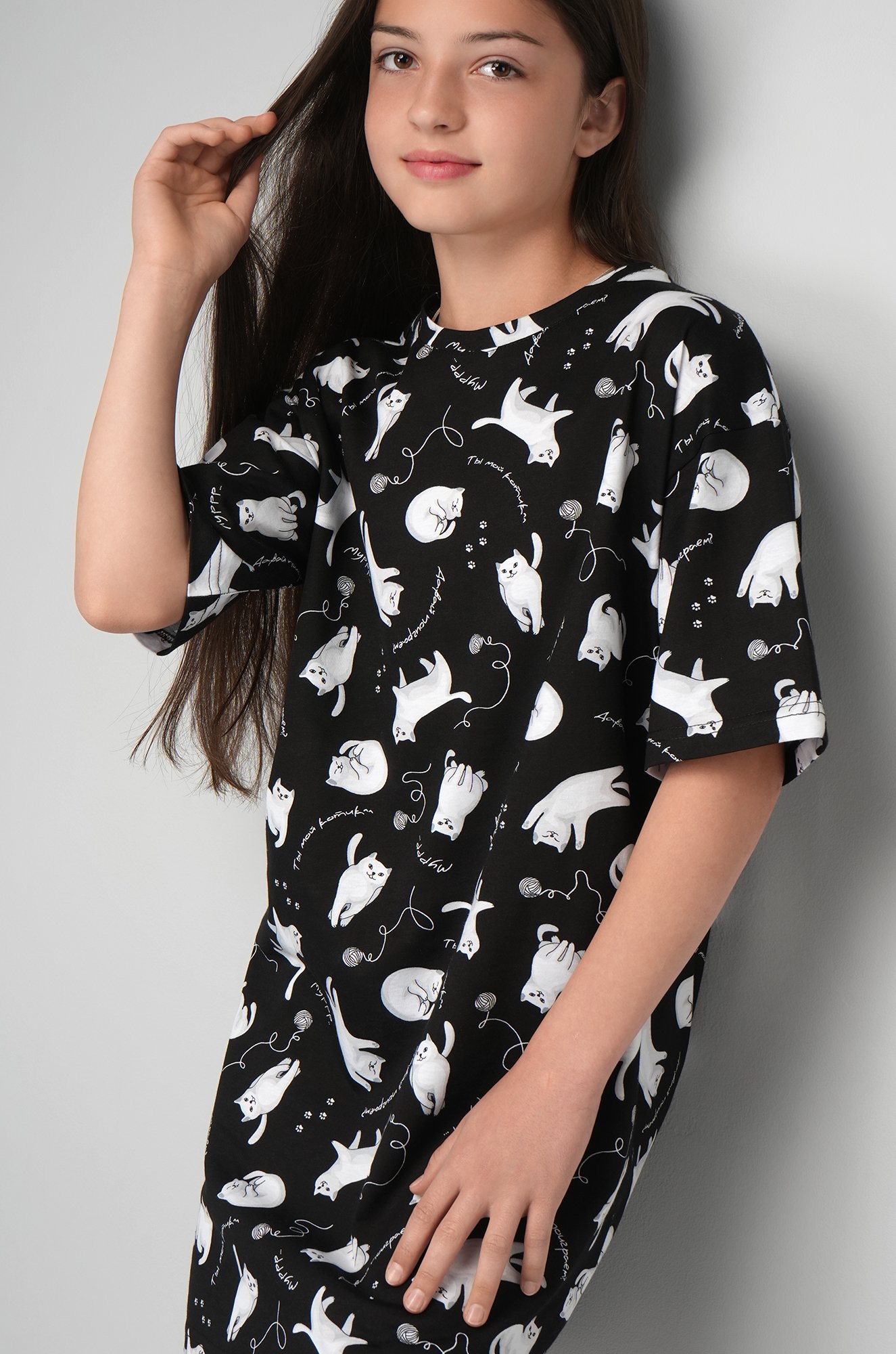 Туника оверсайз для девочки Happyfox