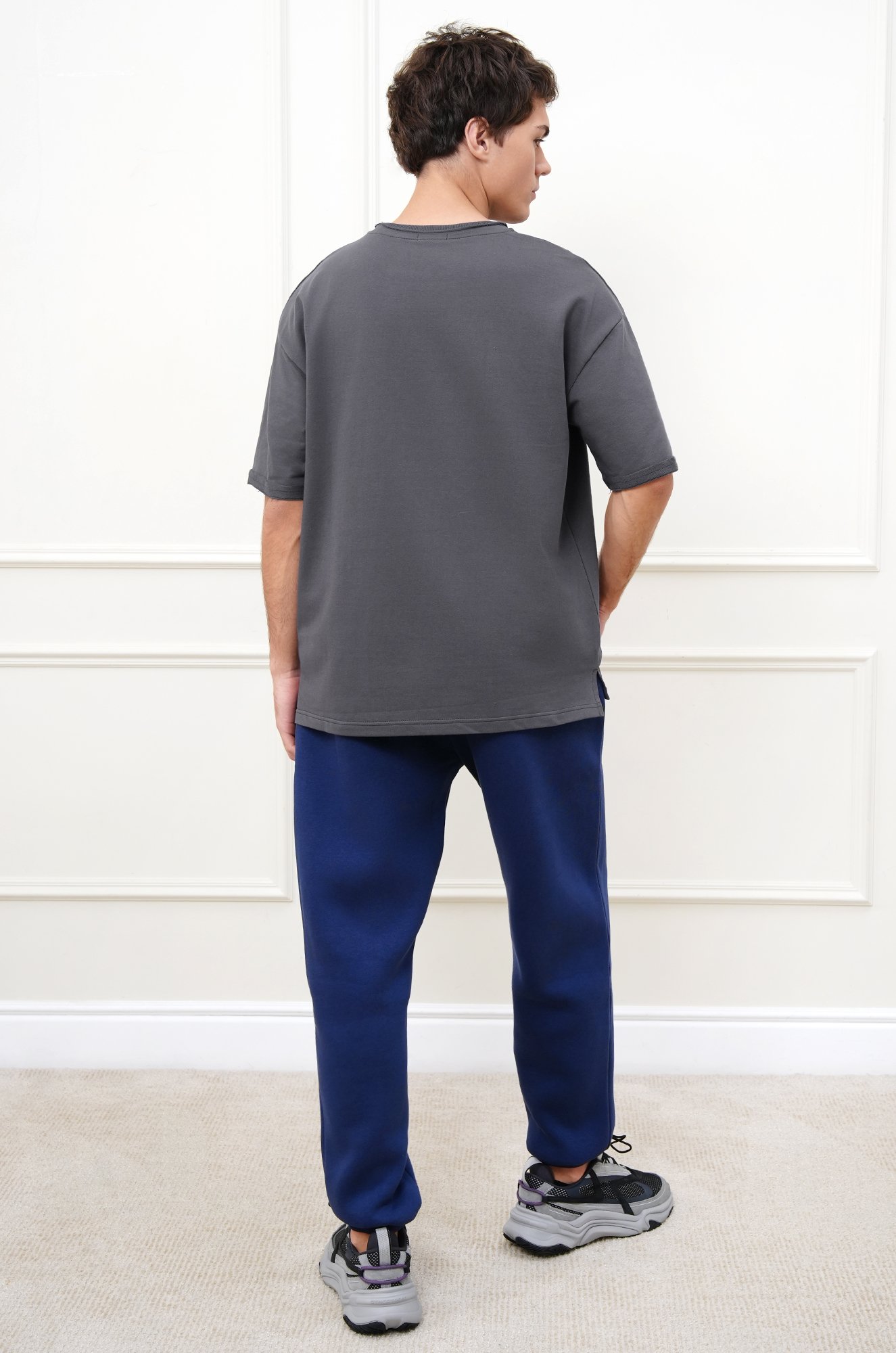 Мужская футболка оверсайз из футера двухнитки Happyfox