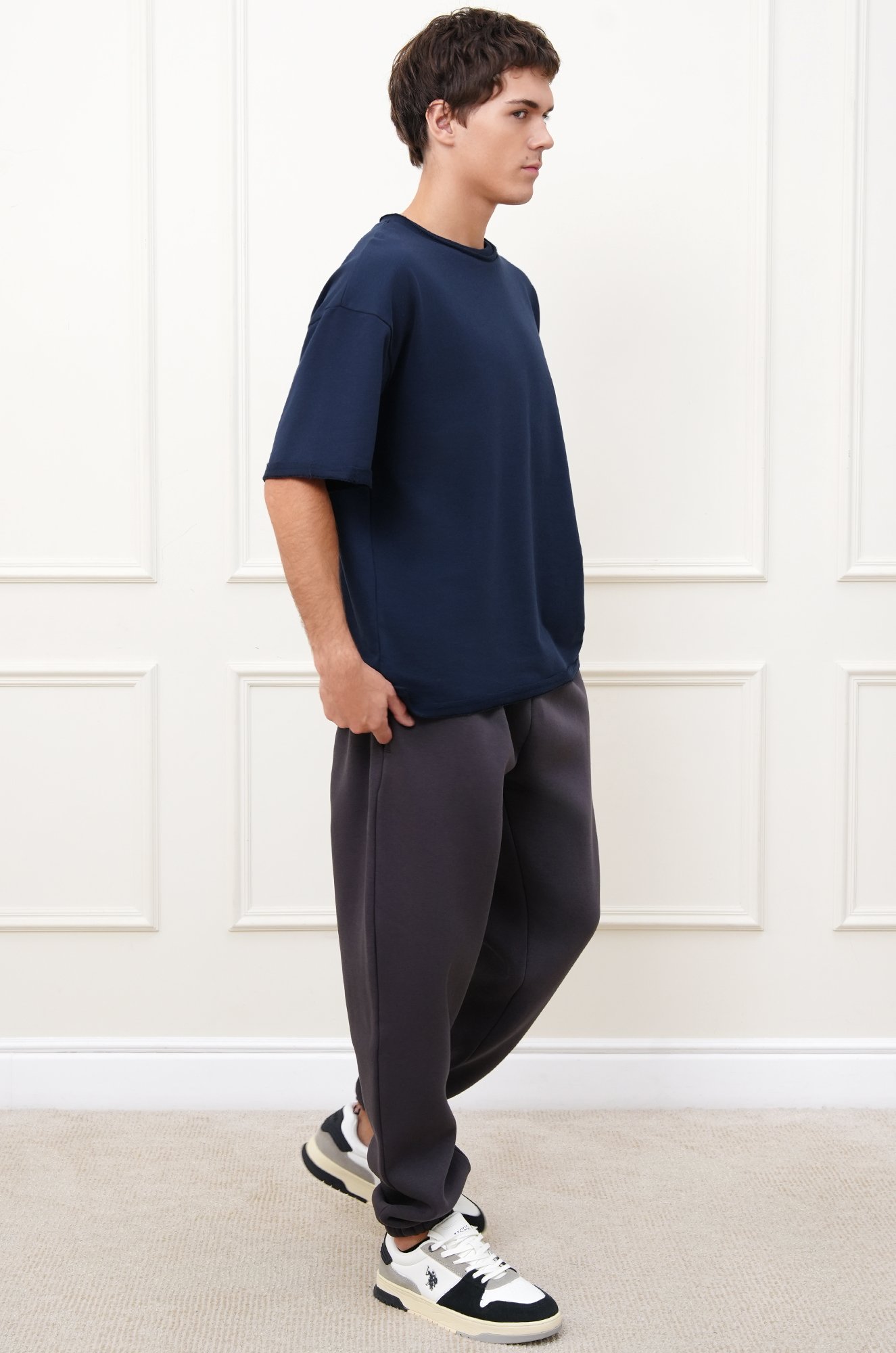 Мужская футболка оверсайз из футера двухнитки Happyfox