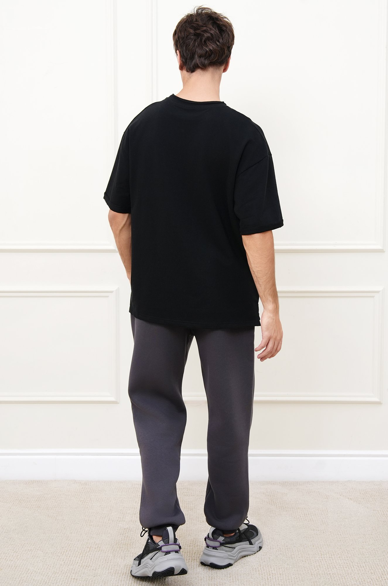 Мужская футболка оверсайз из футера двухнитки Happyfox