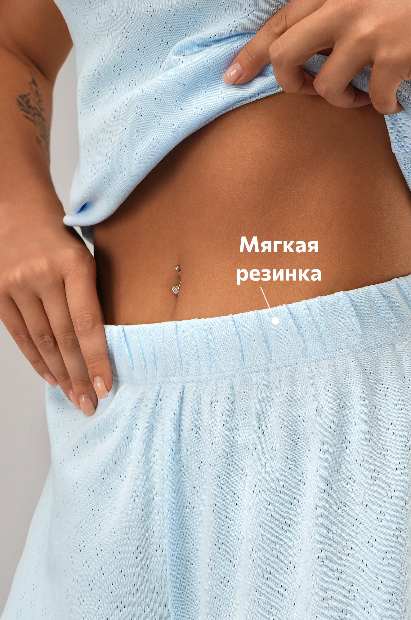 Женская пижама с шортами из ажурного хлопка Happyfox