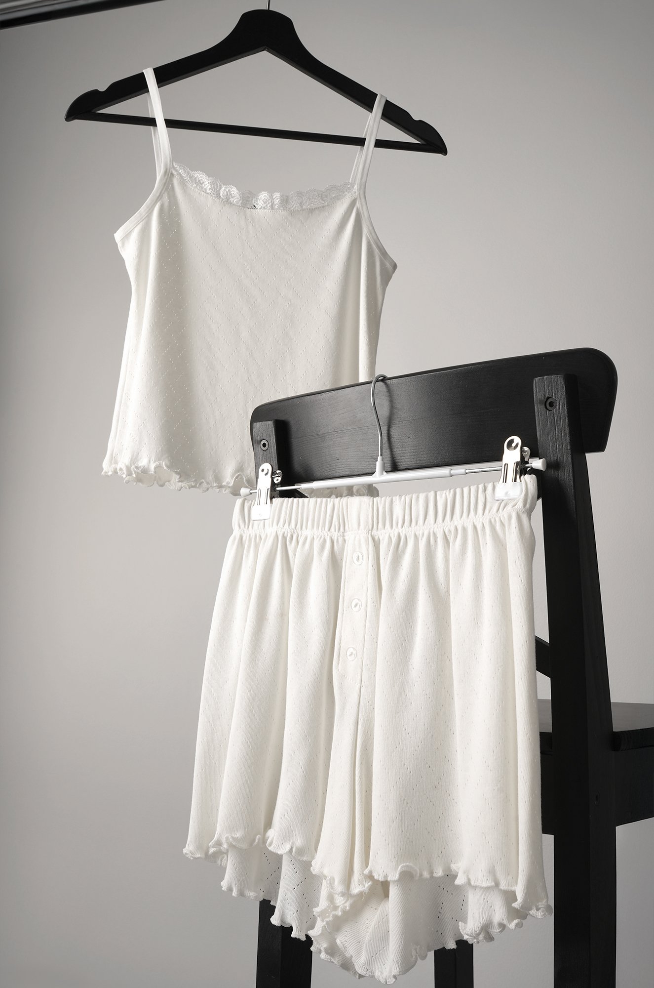 Женская пижама с шортами из ажурного хлопка Happyfox