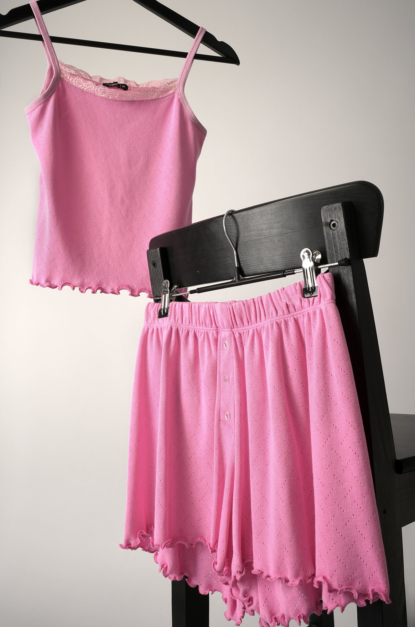 Женская пижама с шортами из ажурного хлопка Happyfox