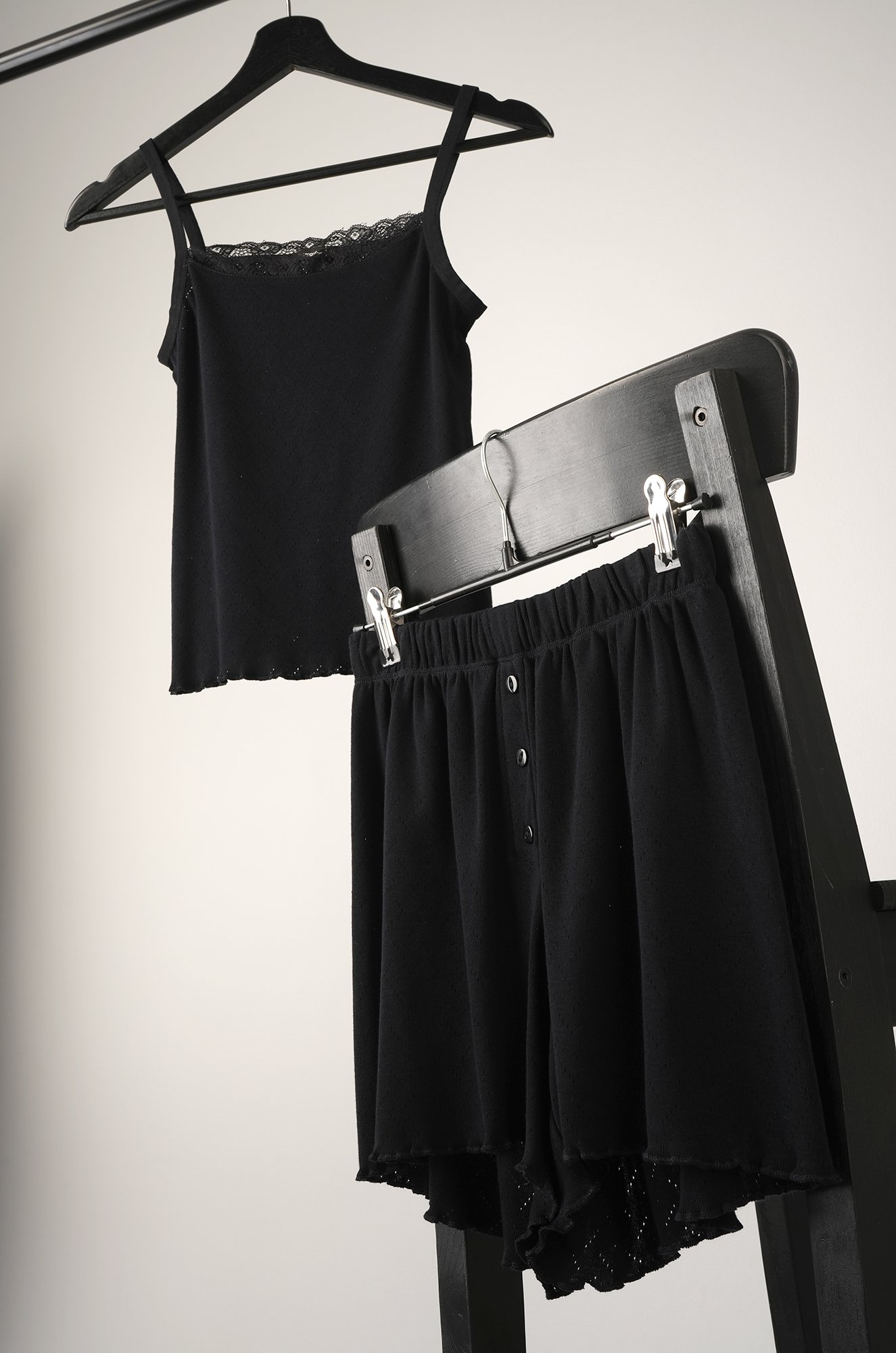 Женская пижама с шортами из ажурного хлопка Happyfox