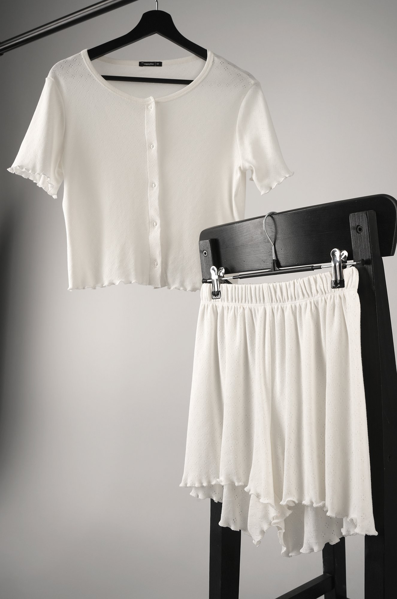 Женская пижама с шортами из ажурного хлопка Happyfox