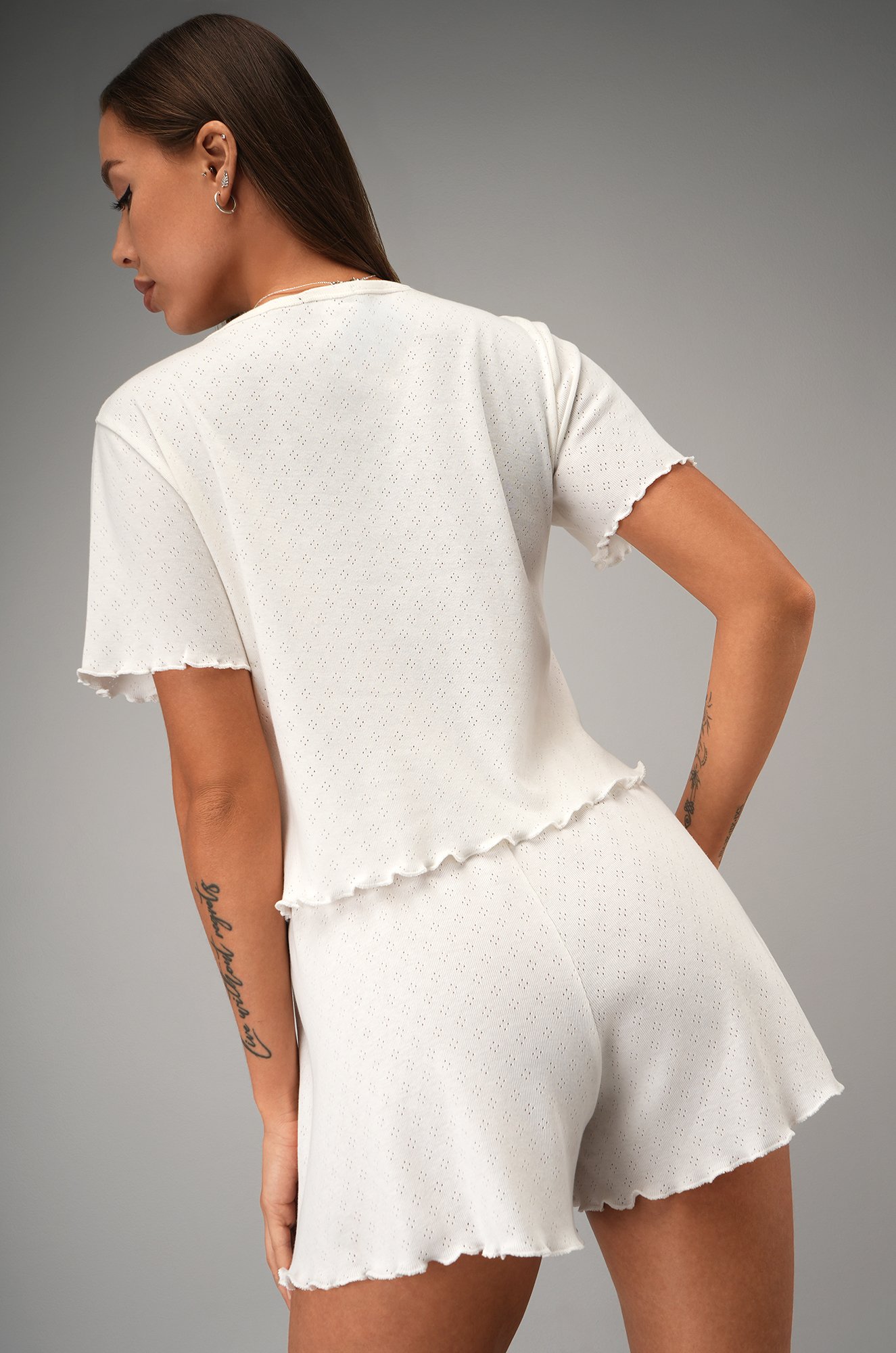 Женская пижама с шортами из ажурного хлопка Happyfox