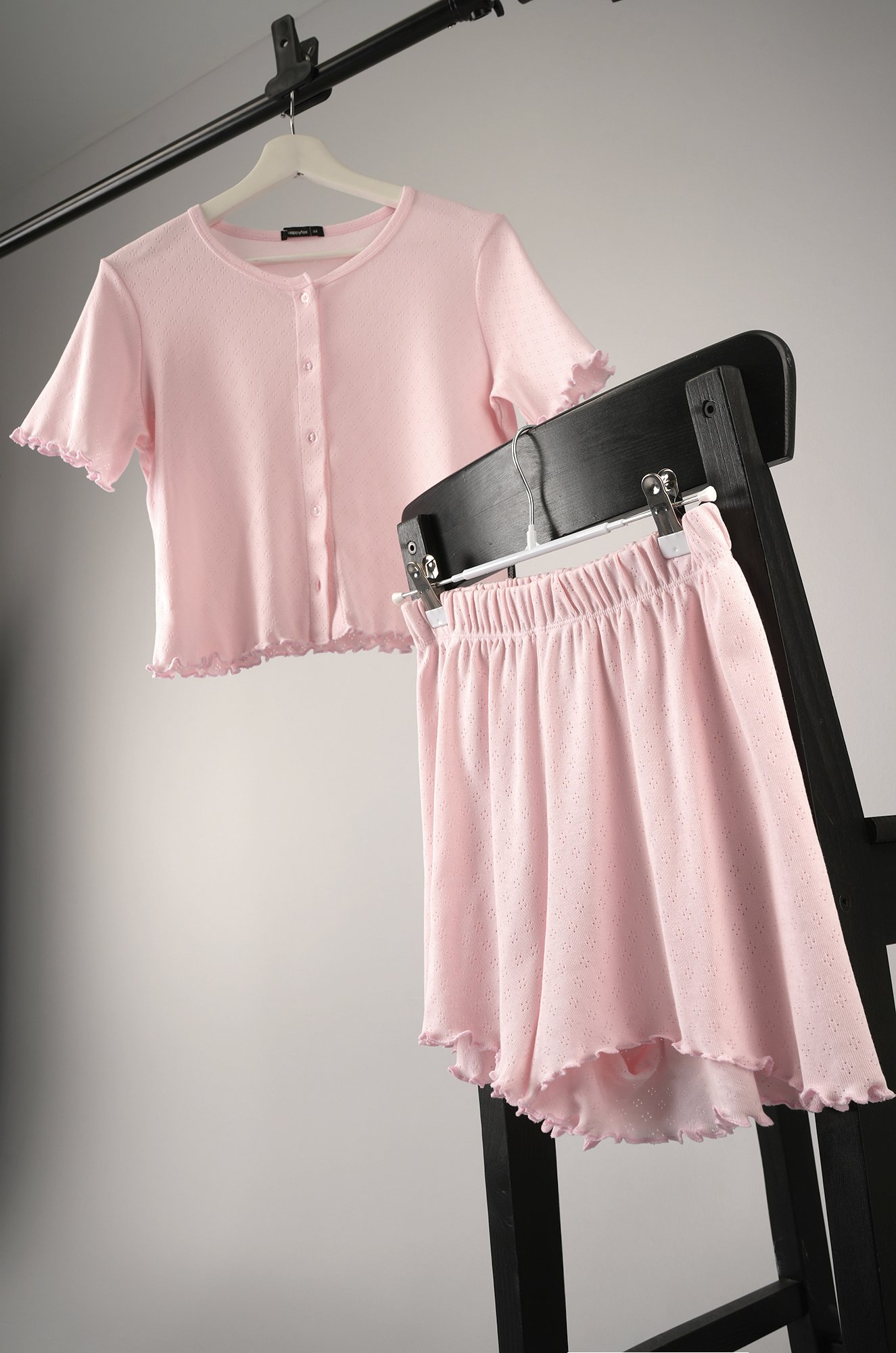 Женская пижама с шортами из ажурного хлопка Happyfox