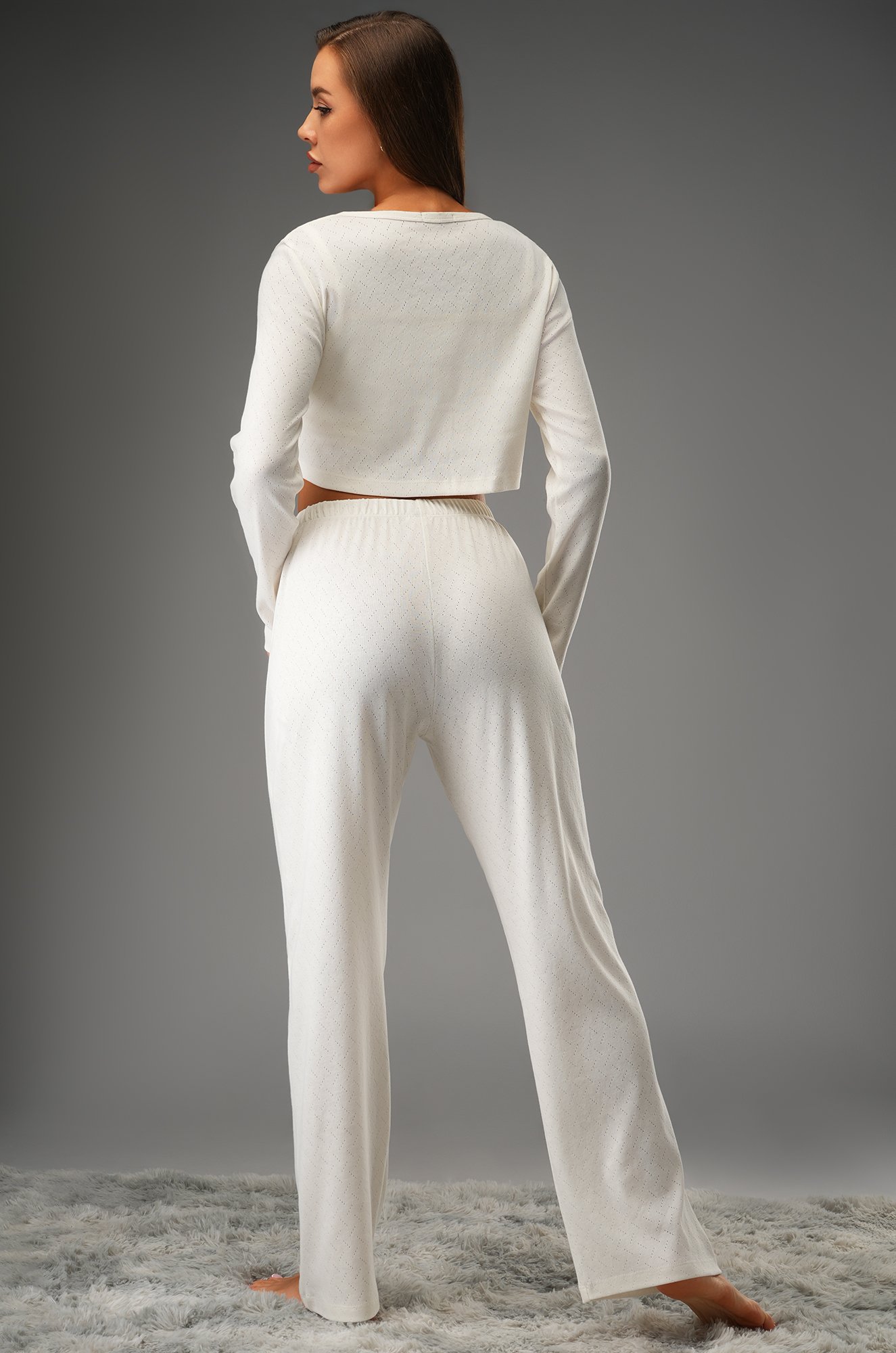 Женская пижама - тройка из ажурного хлопка Happyfox