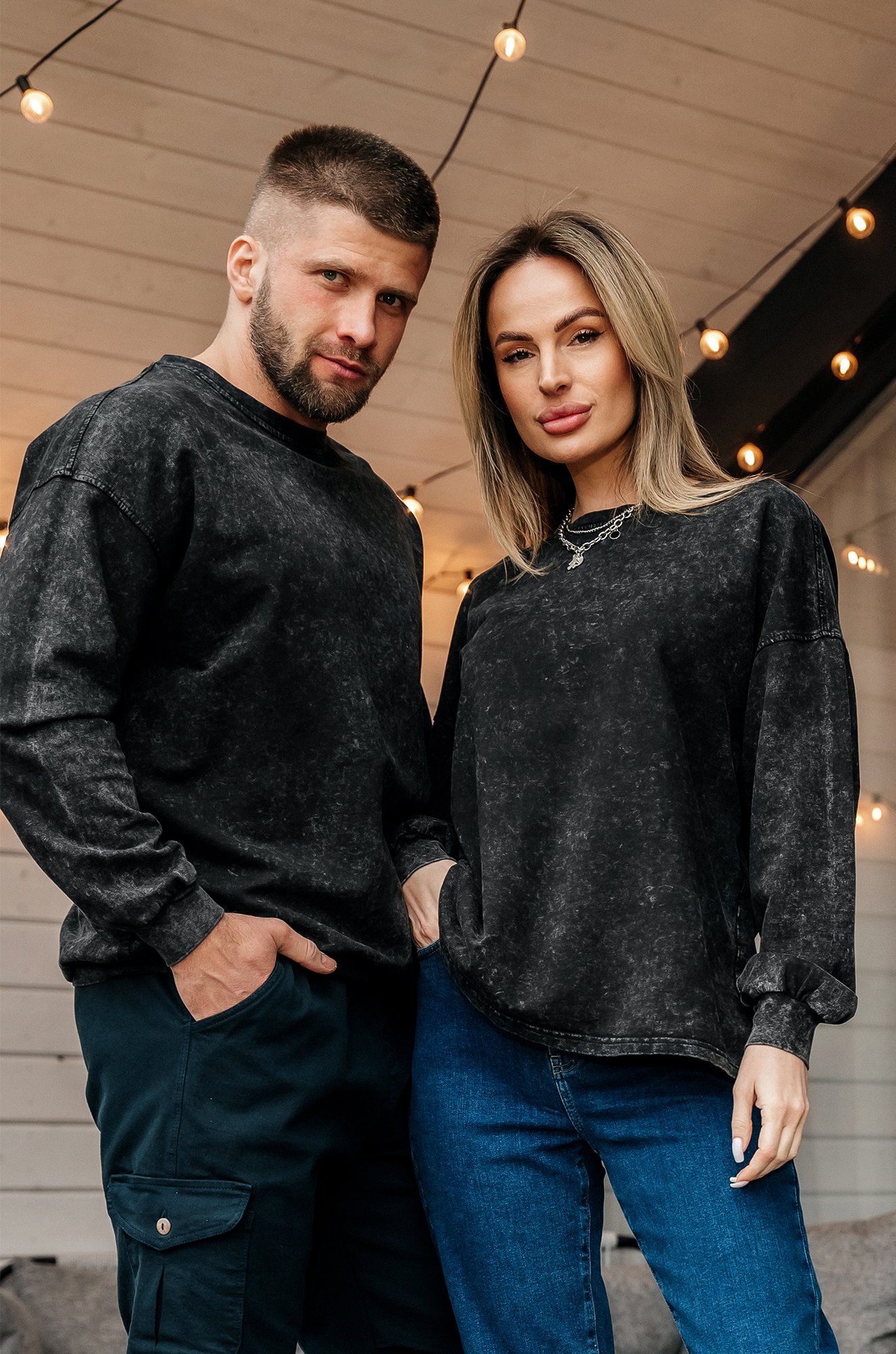 Мужской лонгслив оверсайз Happyfox