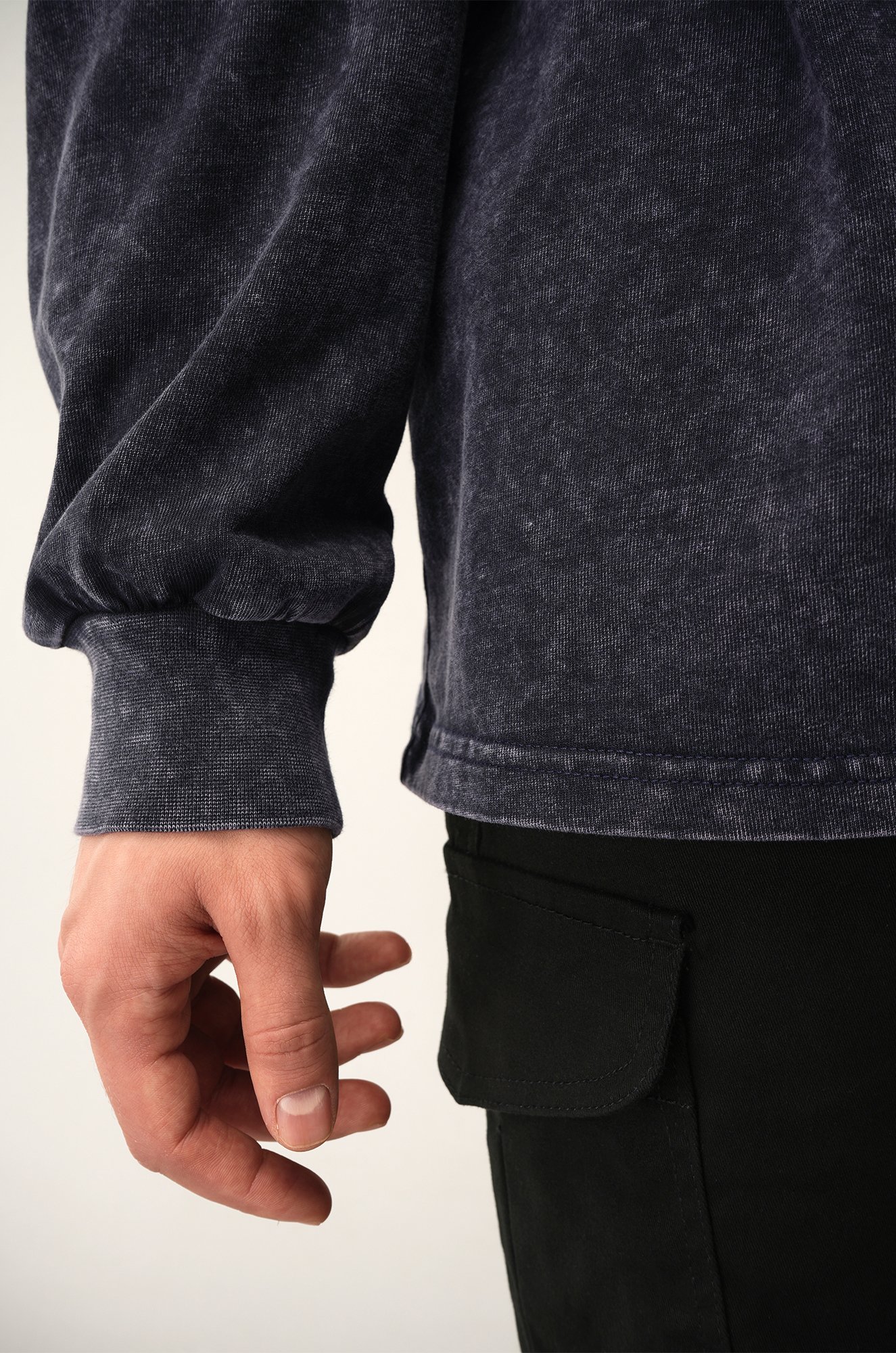 Мужской лонгслив оверсайз Happyfox