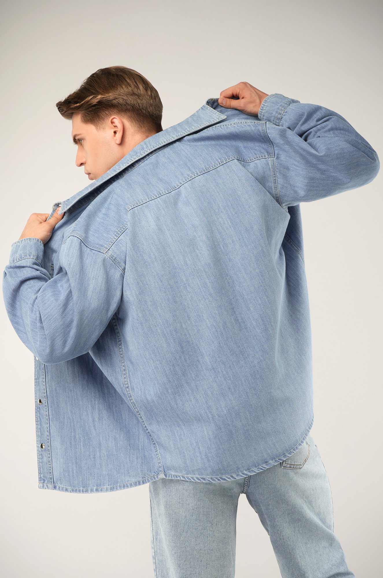 Мужская джинсовая рубашка Happyfox