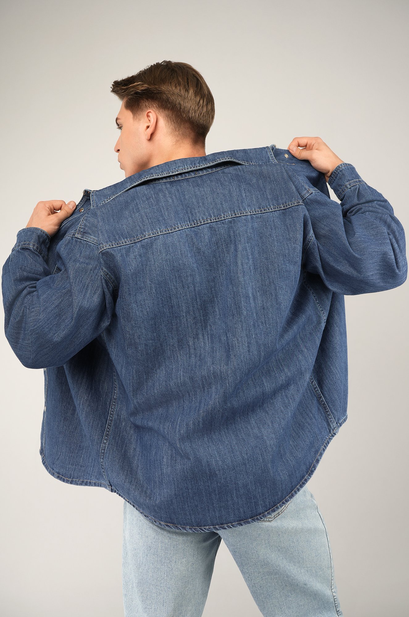 Мужская джинсовая рубашка Happyfox