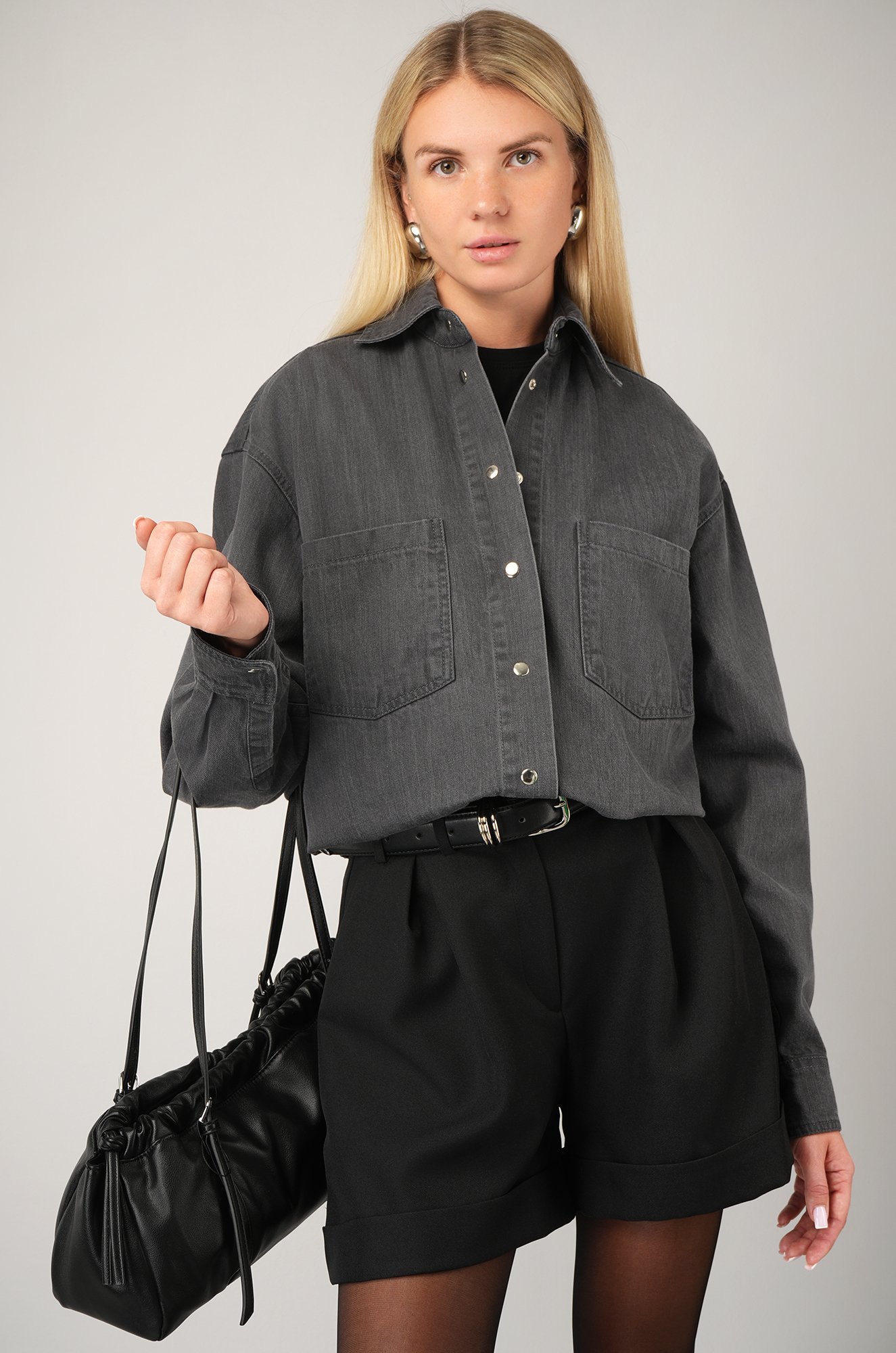 Женская джинсовая рубашка Happyfox