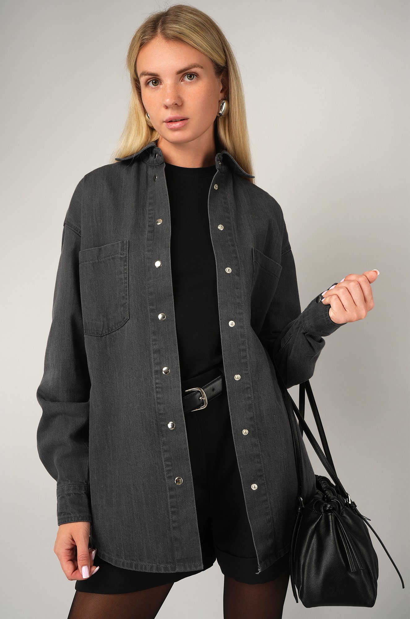 Женская джинсовая рубашка Happyfox