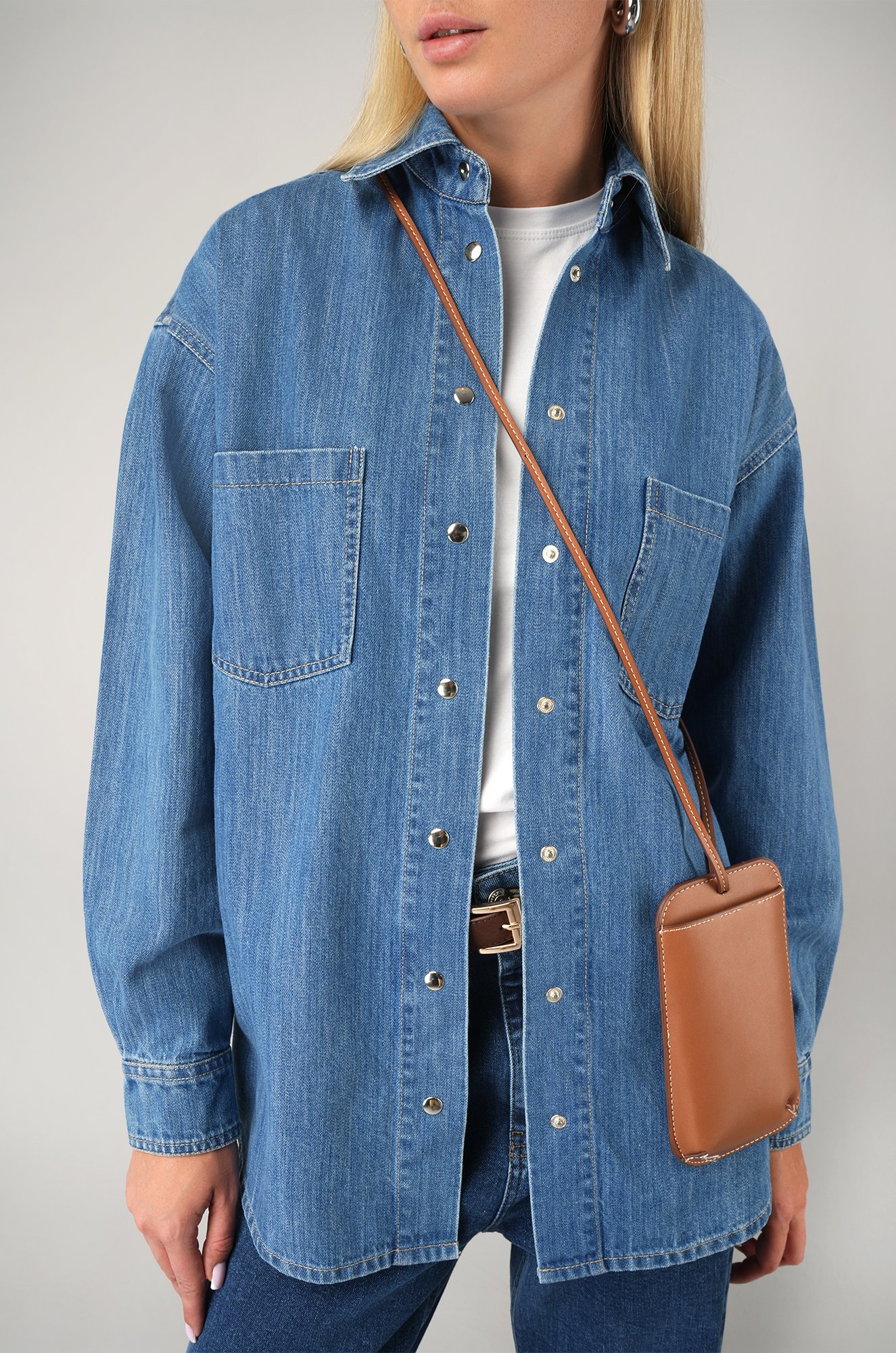 Женская джинсовая рубашка Happyfox