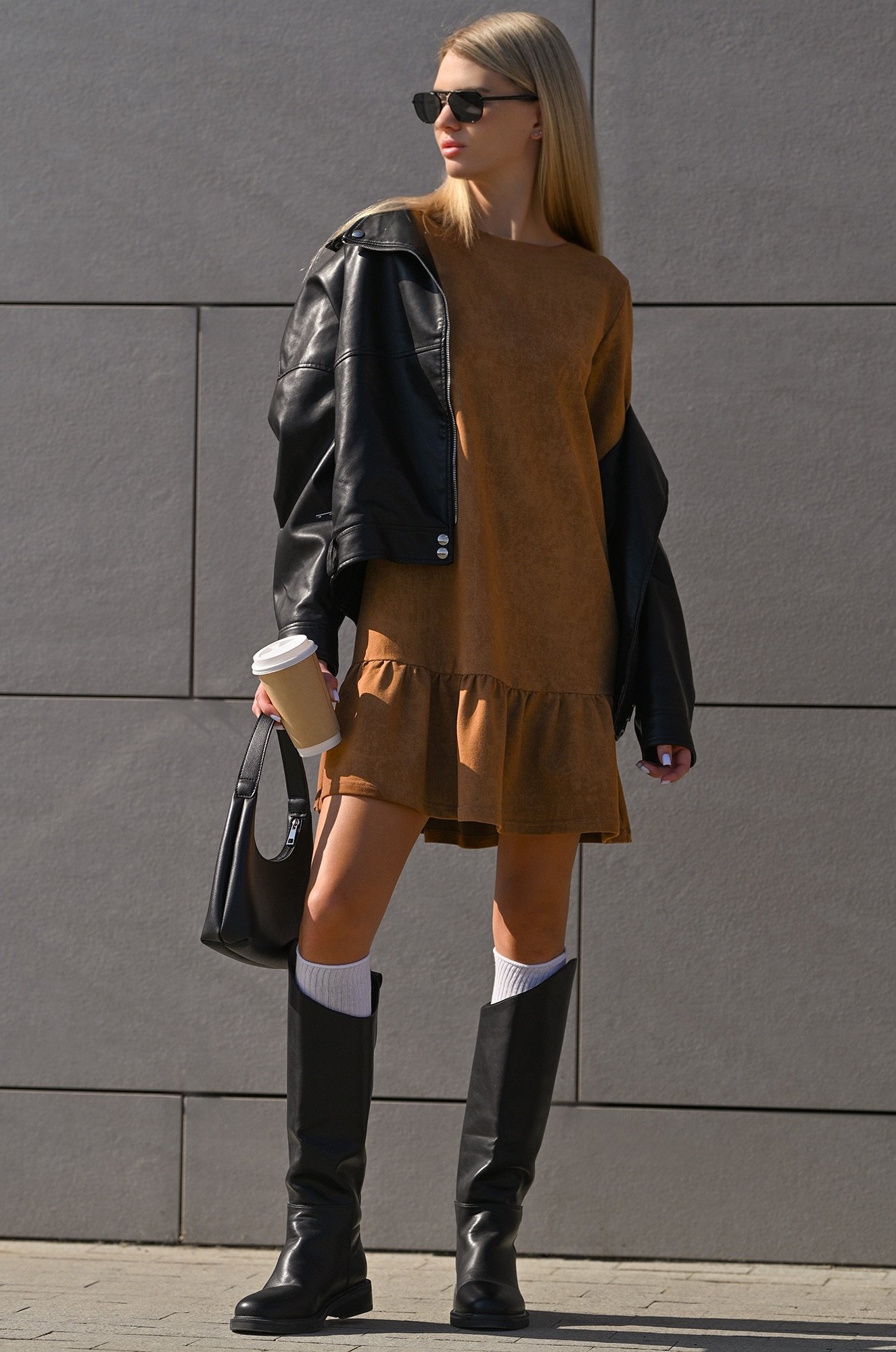 Женское платье - трапеция из футера Happyfox