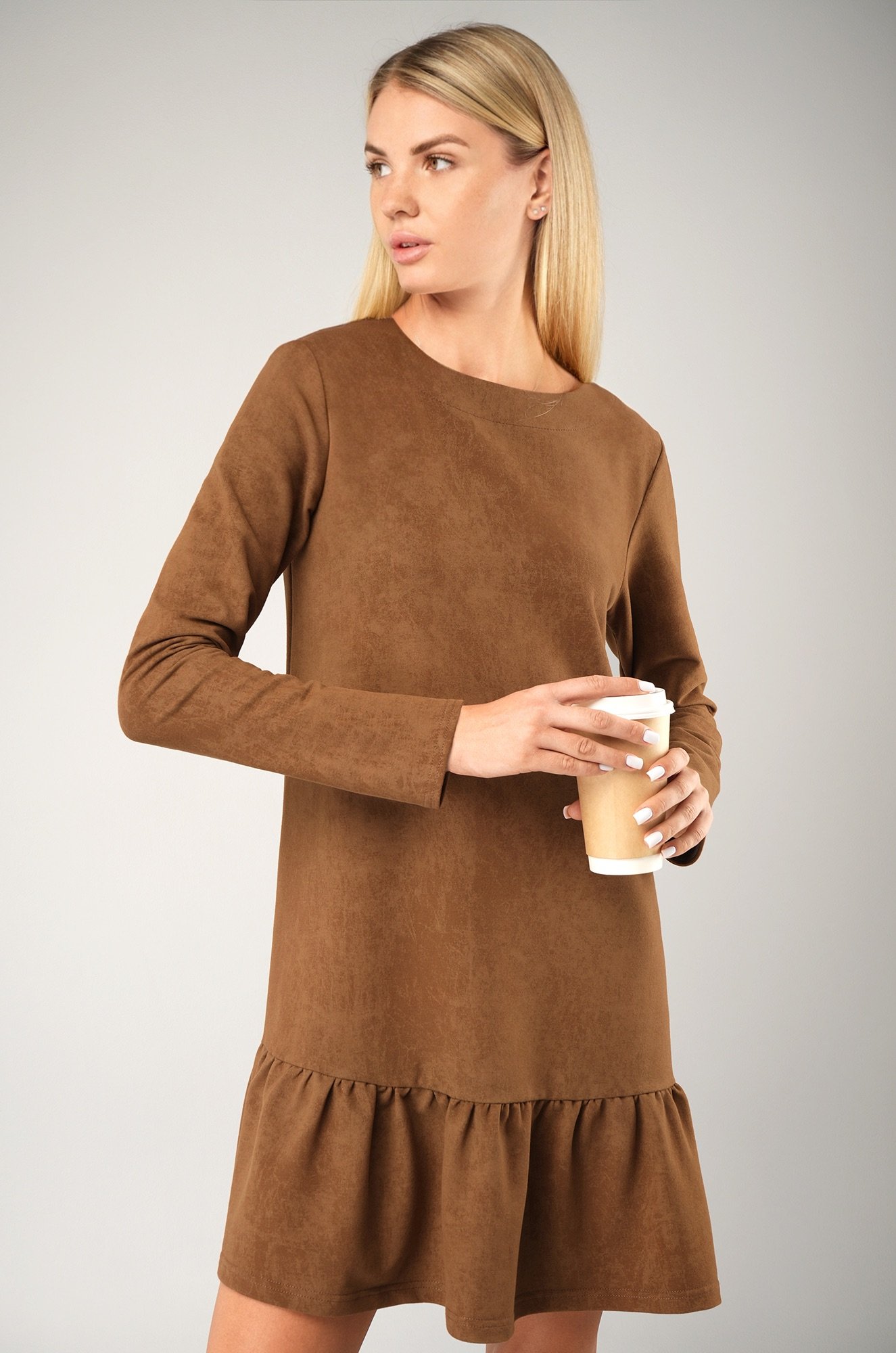 Женское платье - трапеция из футера Happyfox