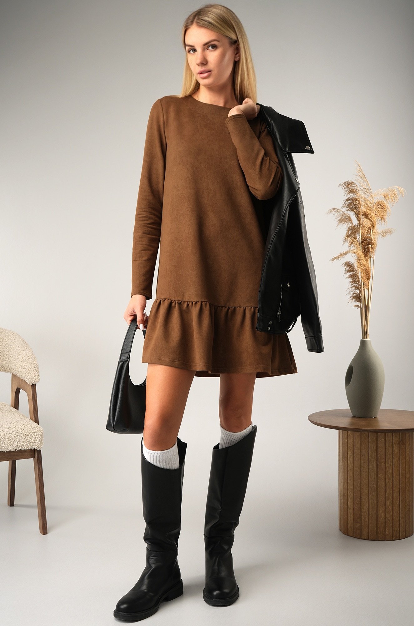 Женское платье - трапеция из футера Happyfox